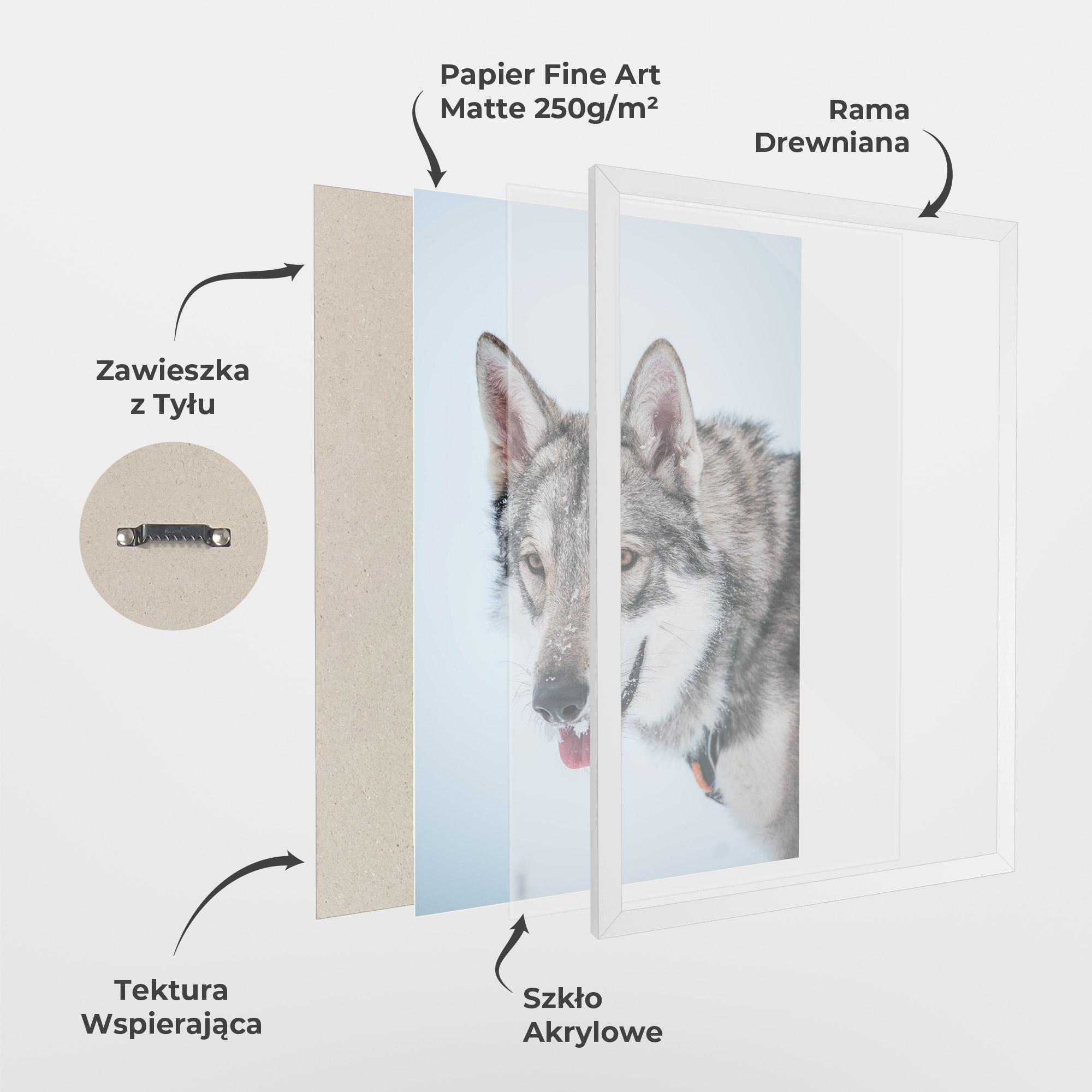 Plakat w Ramie Wolf Head mockup 1