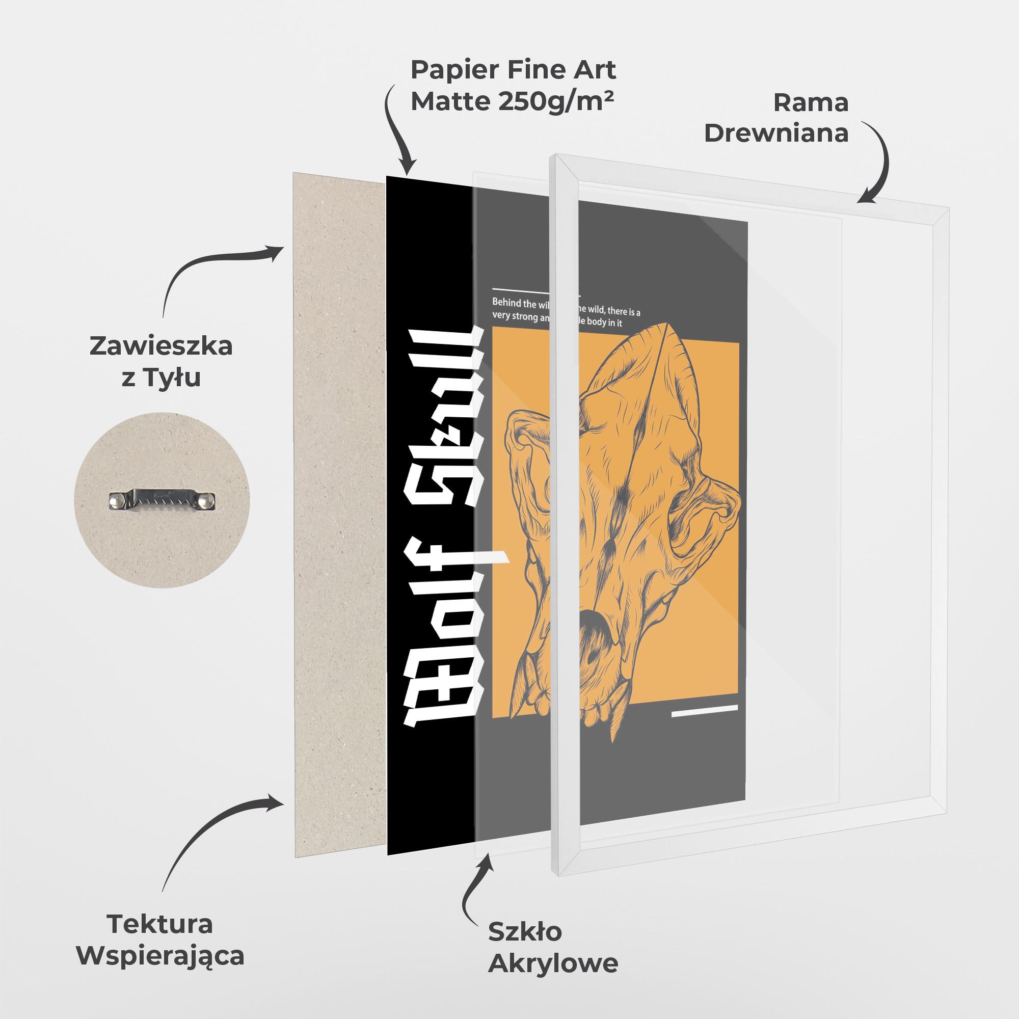 Plakat w Ramie Wolf Skull mockup 1