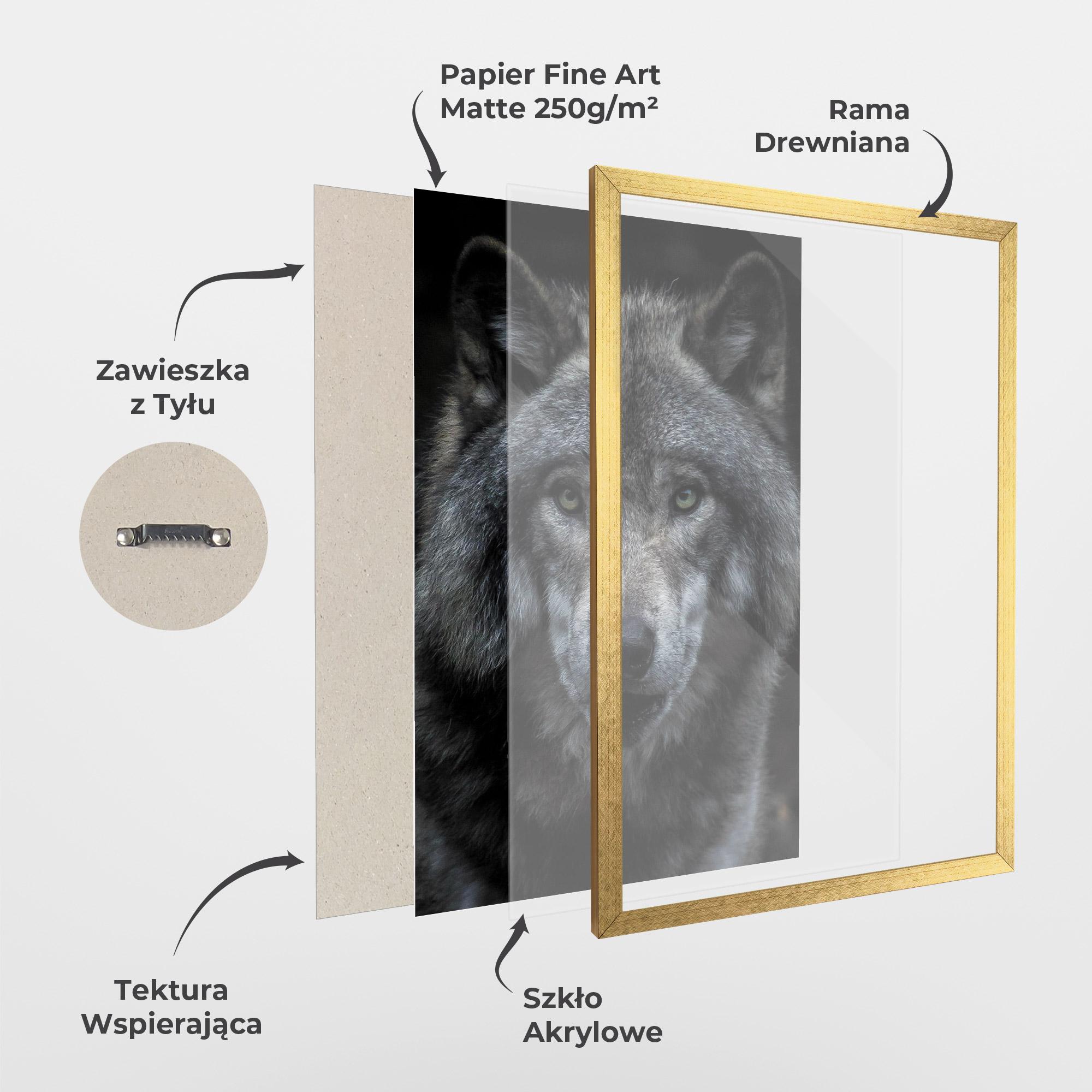 Plakat w Ramie Angry Wolf mockup 1