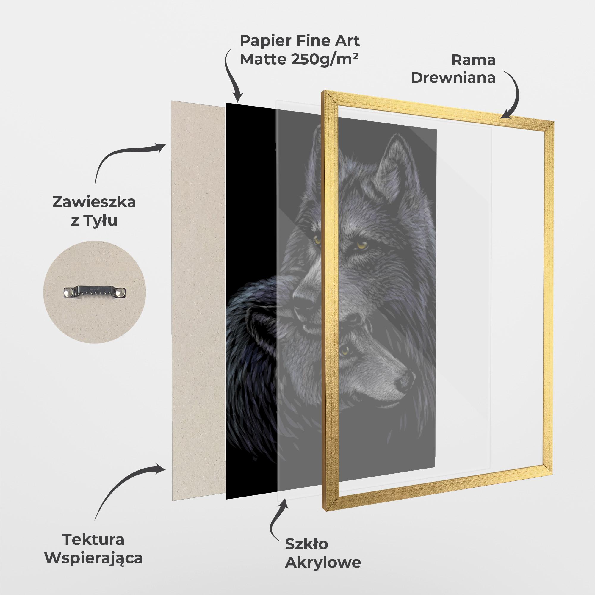 Plakat w Ramie Mom Wolf mockup 1