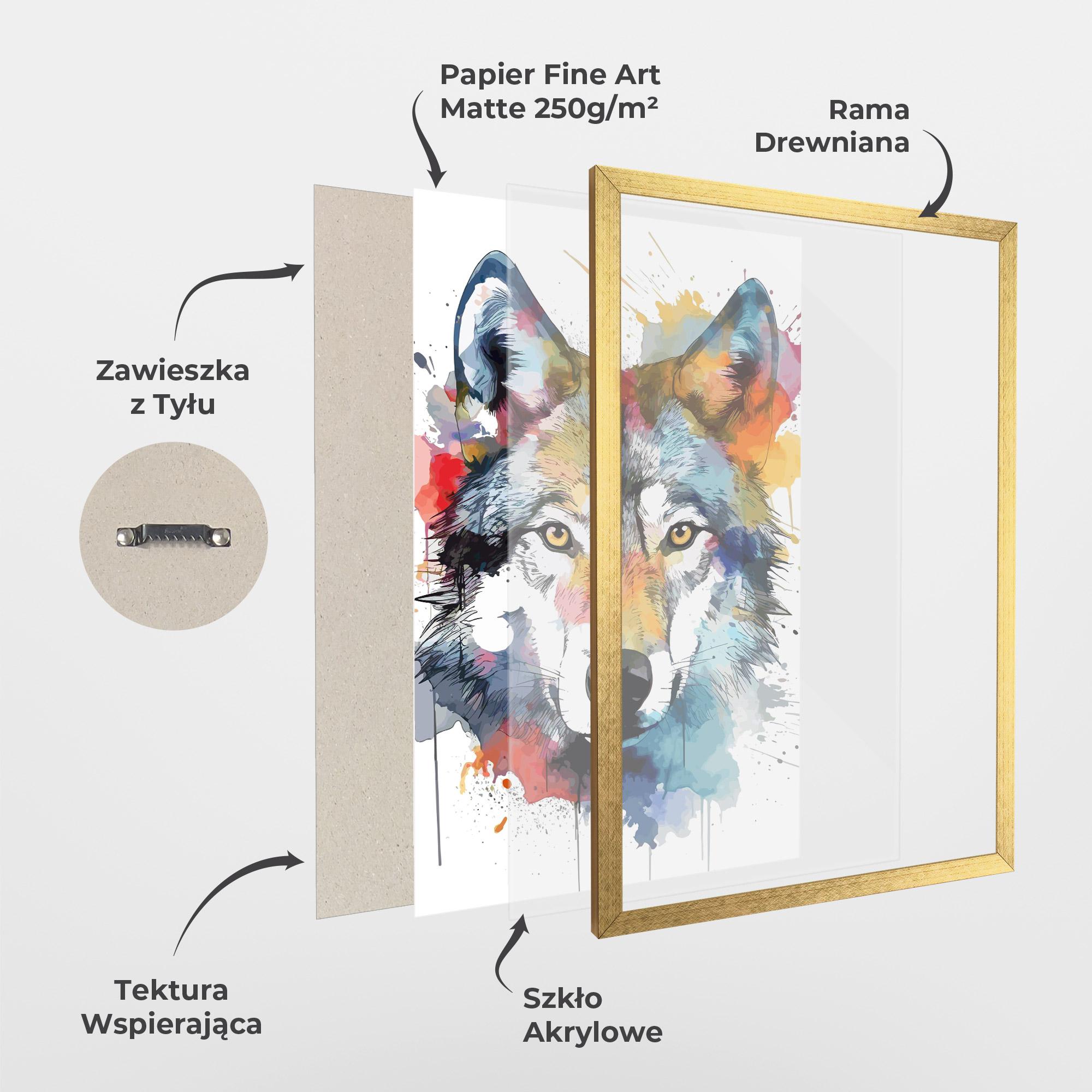 Plakat w Ramie Wolf Art mockup 1