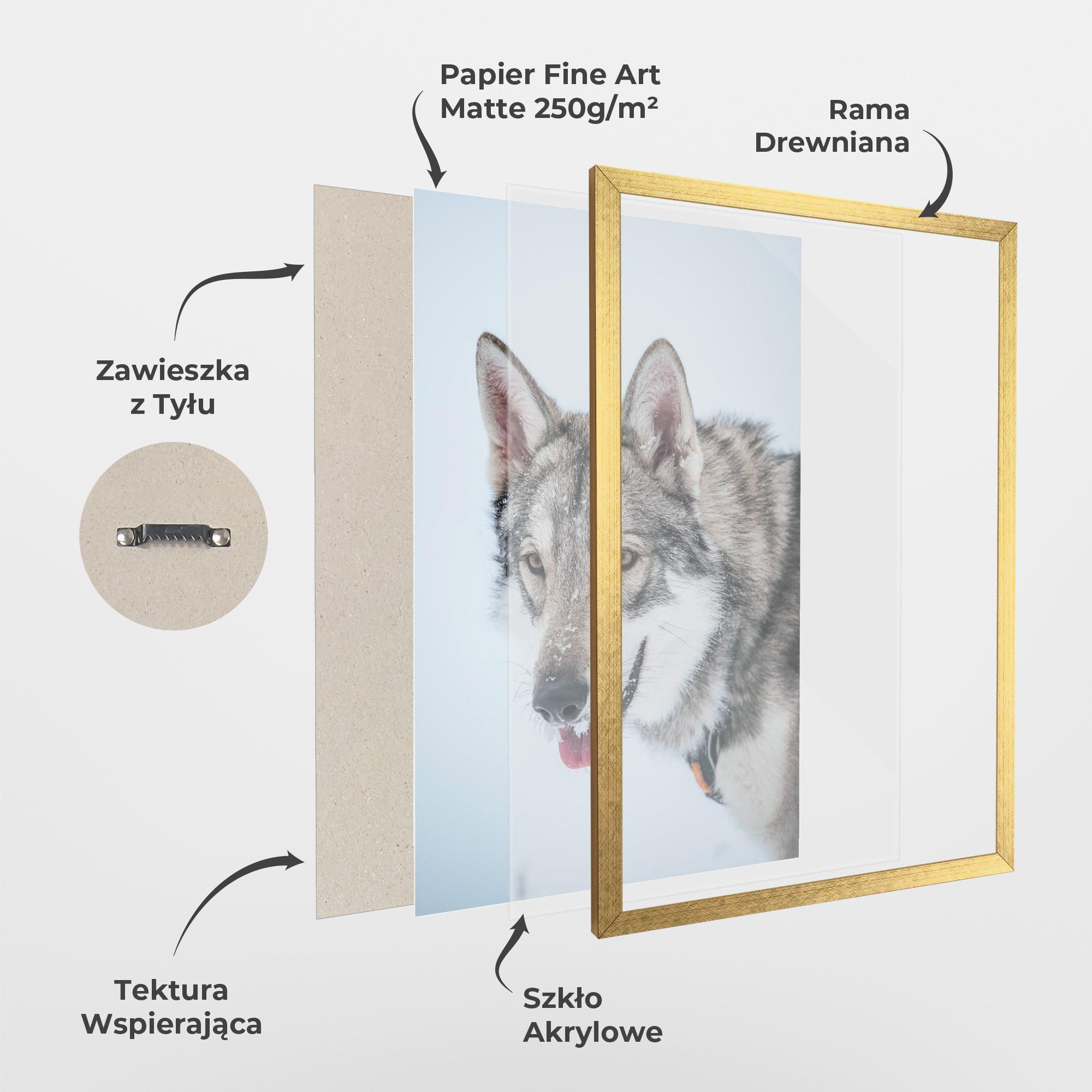 Plakat w Ramie Wolf Head mockup 1