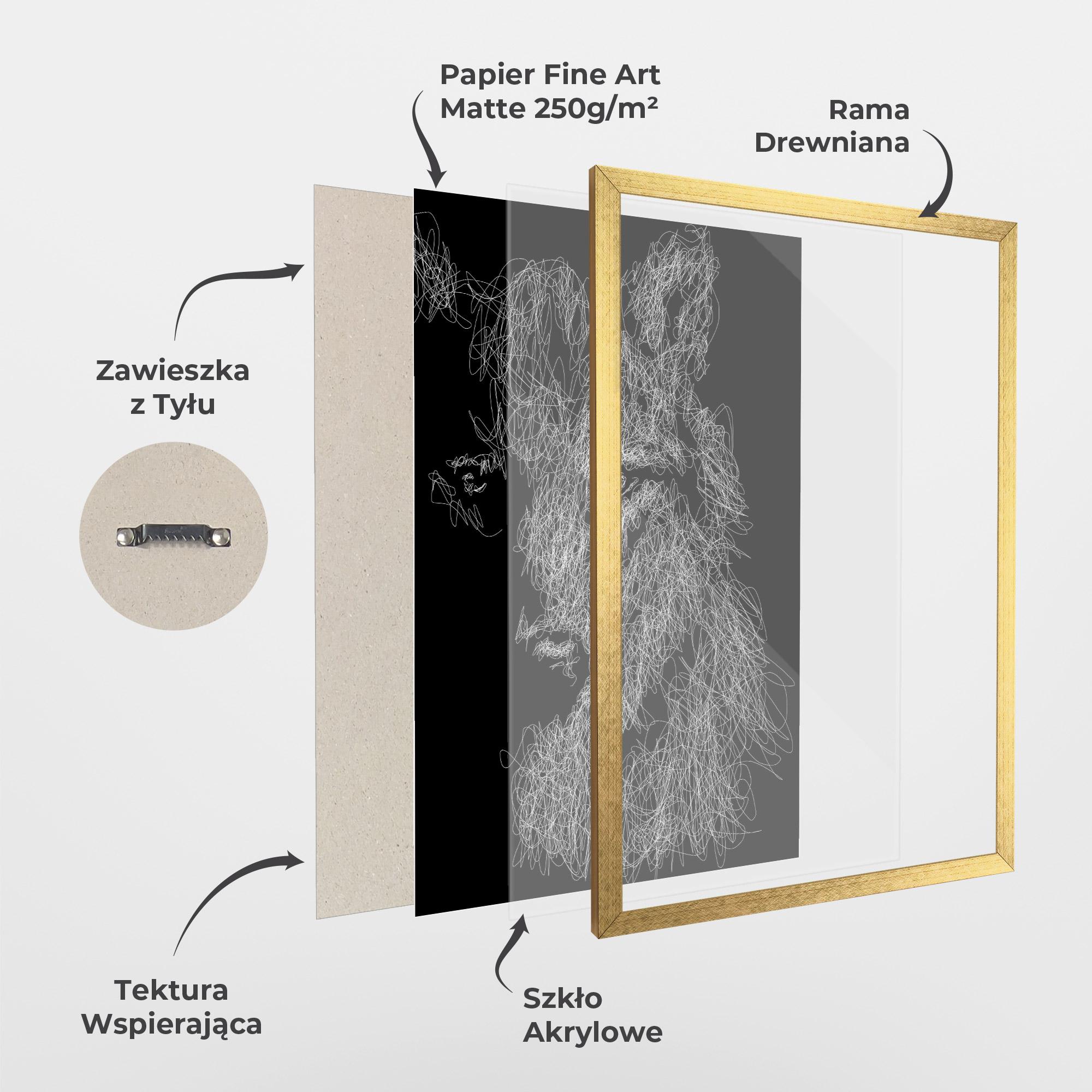 Plakat w Ramie Wolf Line mockup 1