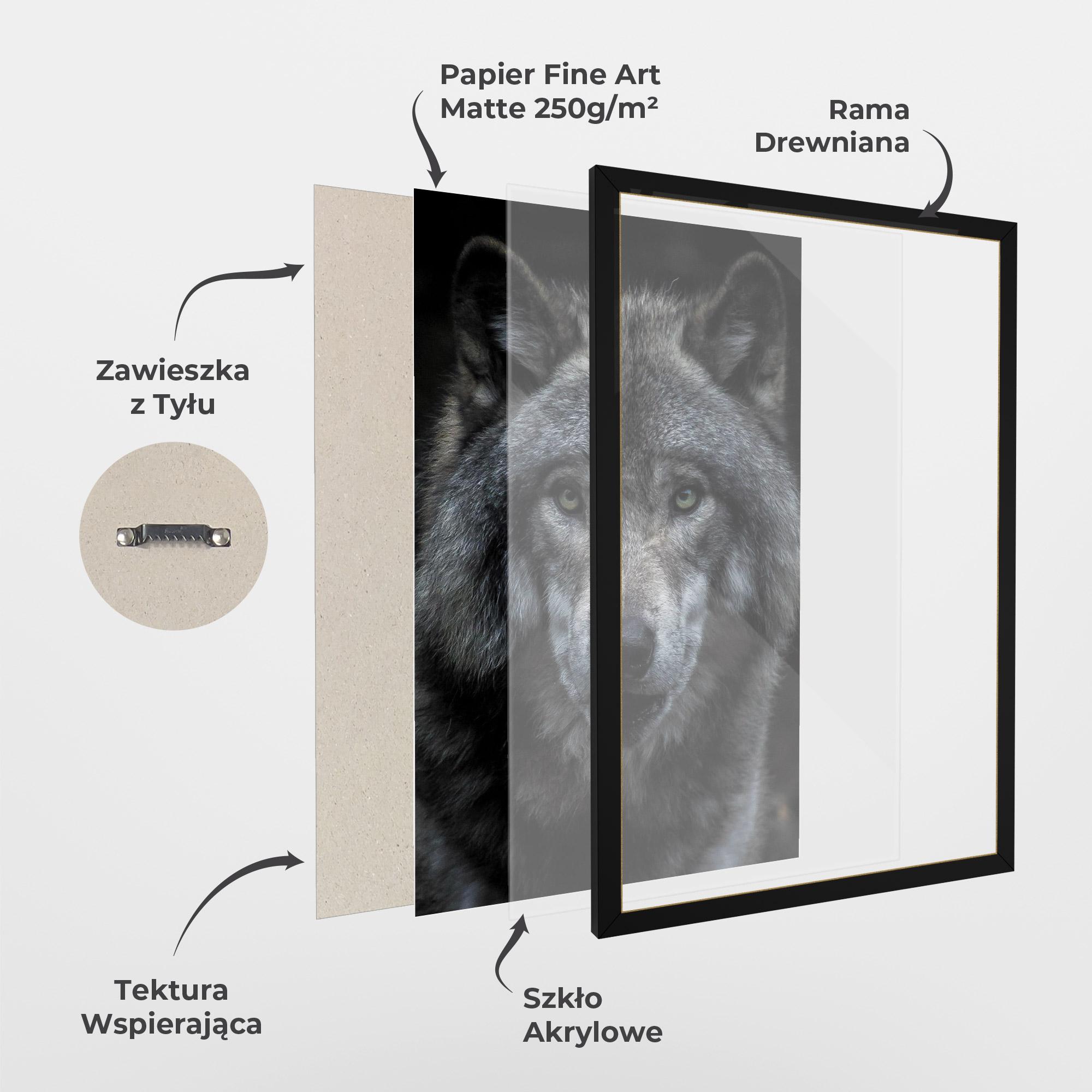 Plakat w Ramie Angry Wolf mockup 1