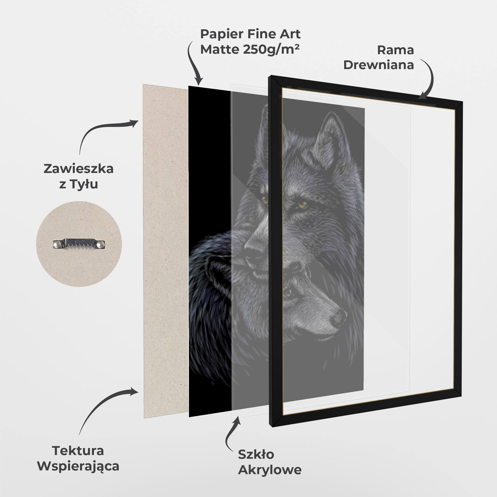 Plakat w Ramie Mom Wolf mockup 1