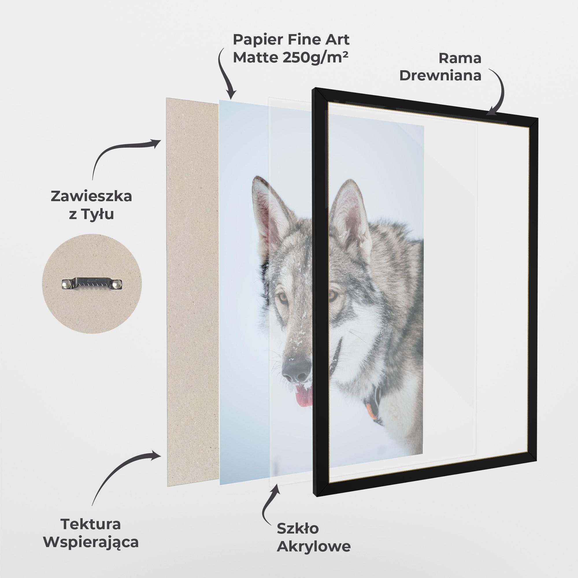 Plakat w Ramie Wolf Head mockup 1