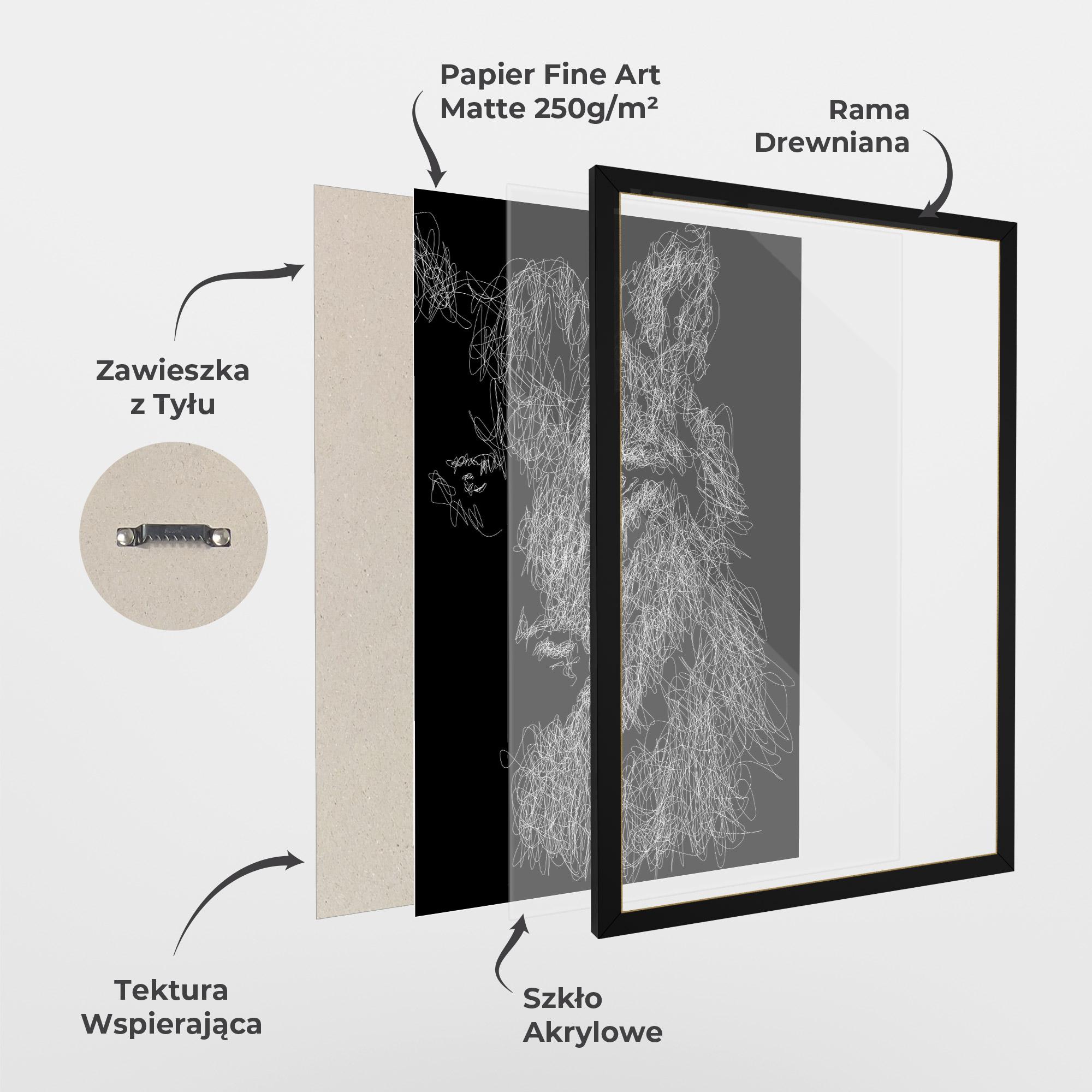 Plakat w Ramie Wolf Line mockup 1