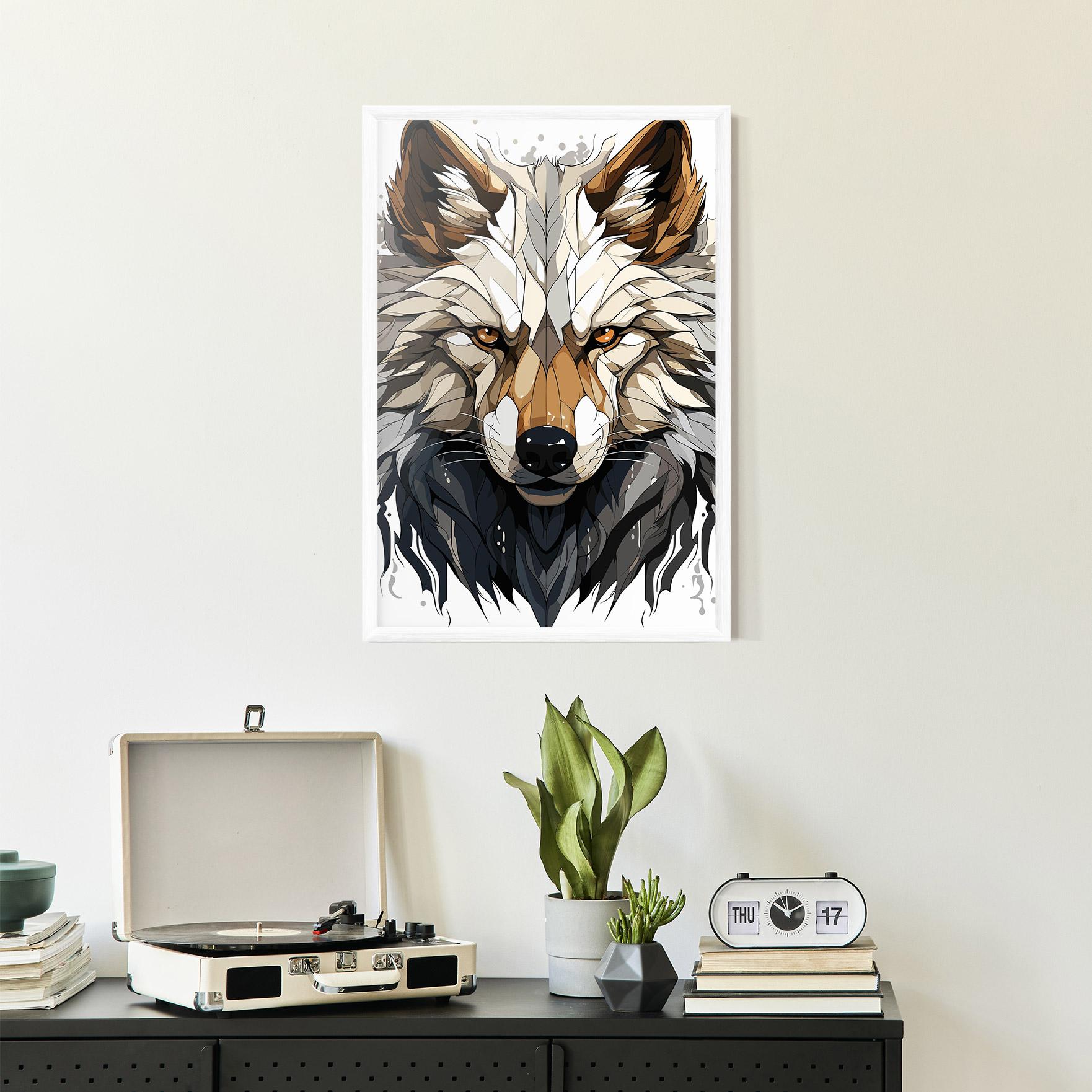 Plakat w Ramie Brown Wolf mockup 2