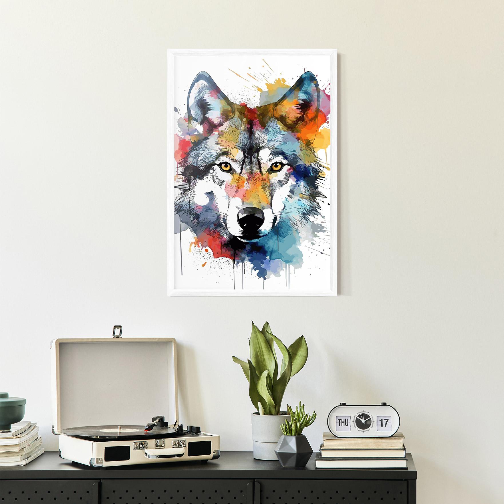 Plakat w Ramie Wolf Art mockup 2