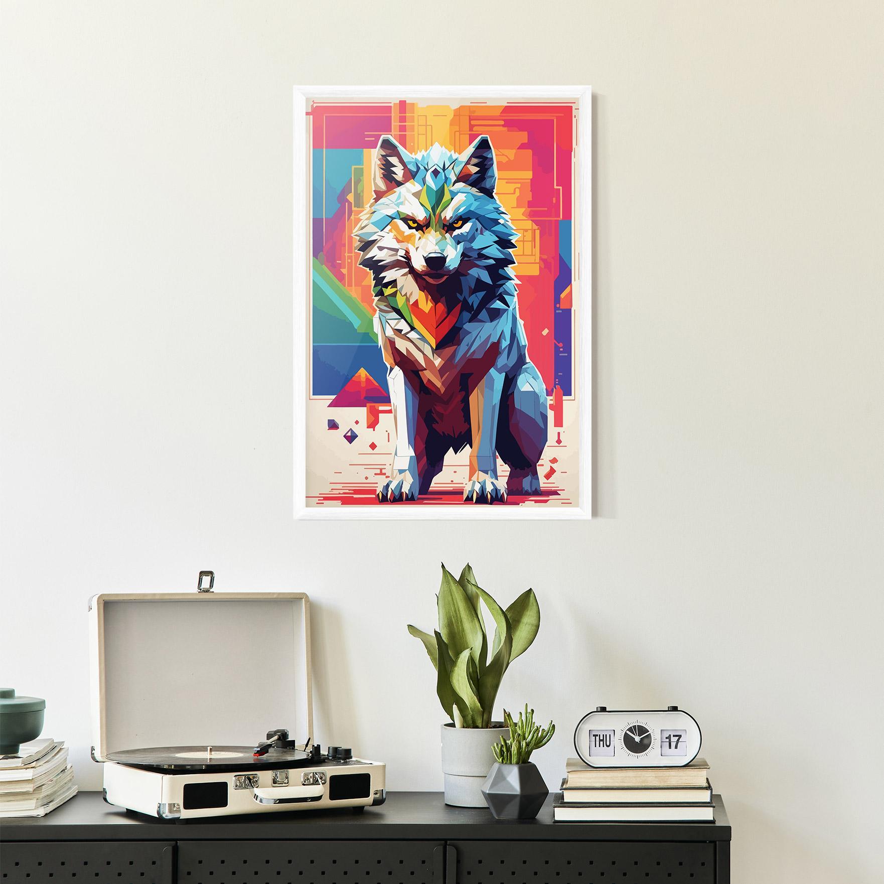 Plakat w Ramie Wolf Character mockup 2