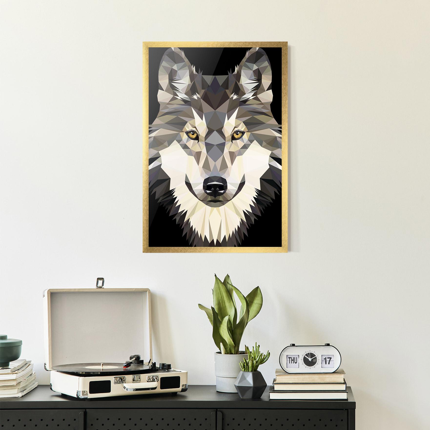 Plakat w Ramie Pretty Wolf Head mockup 2