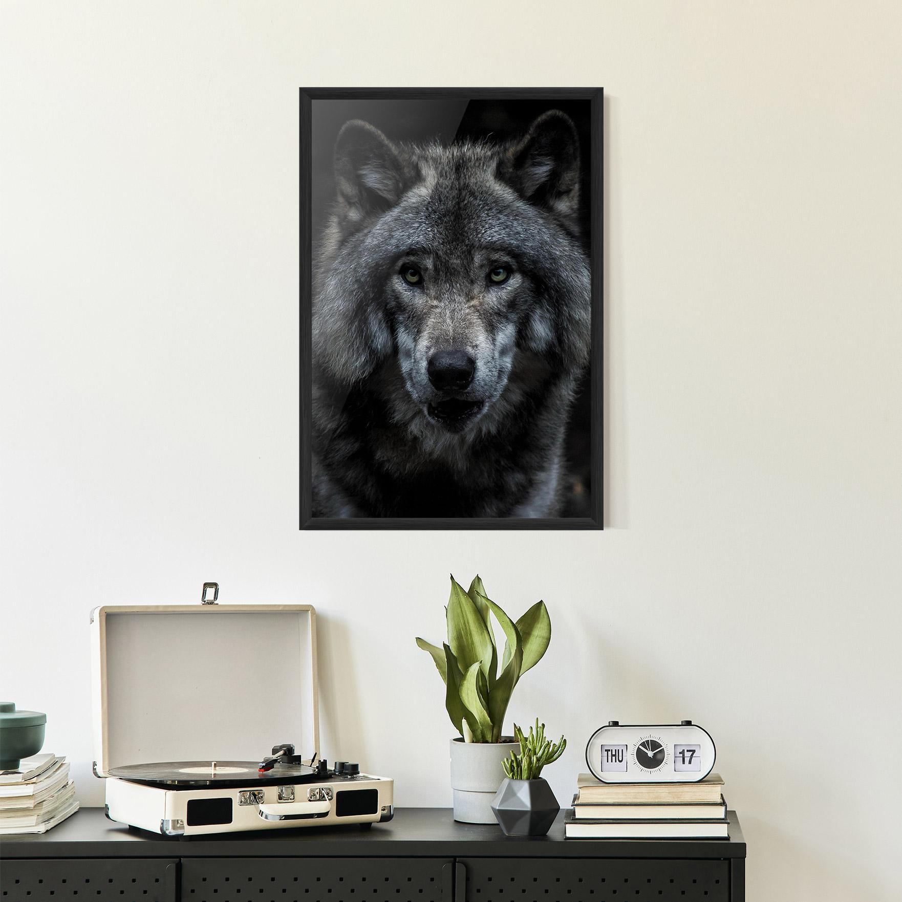 Plakat w Ramie Angry Wolf mockup 2