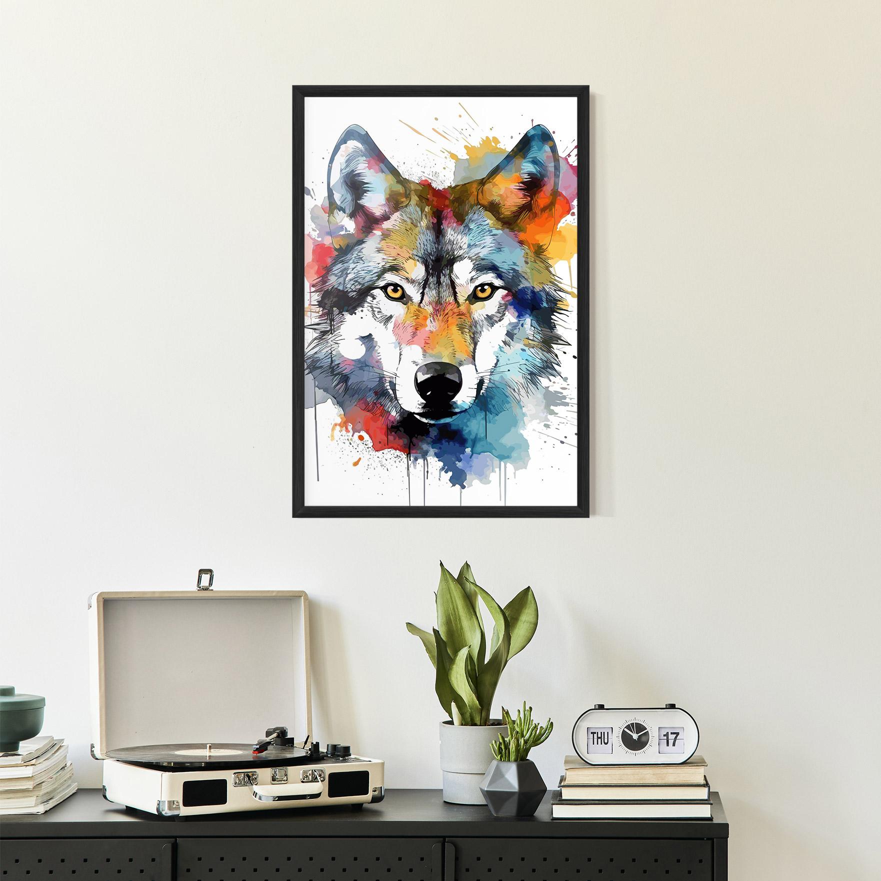 Plakat w Ramie Wolf Art mockup 2