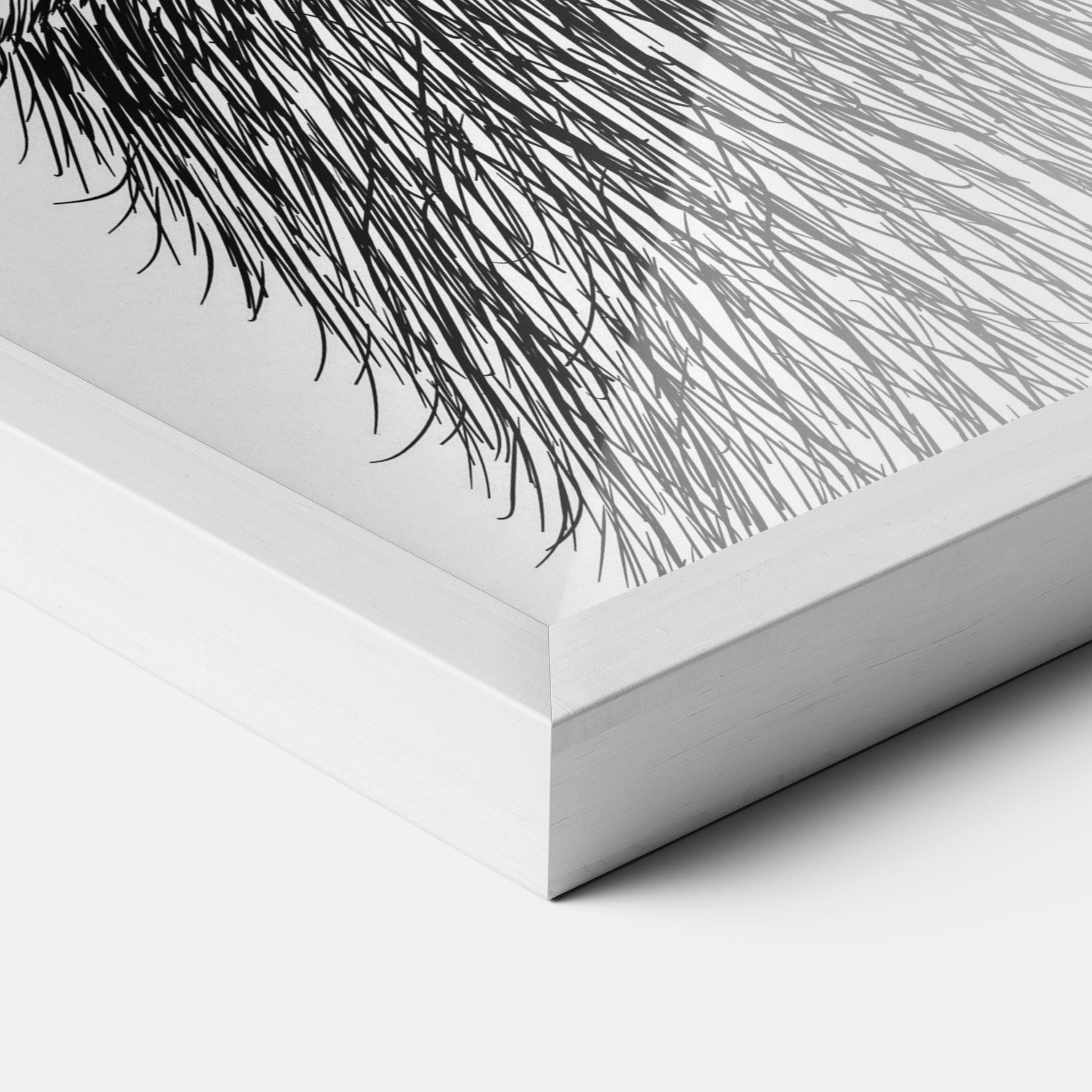 Plakat w Ramie Pretty Moon Wolf mockup 3