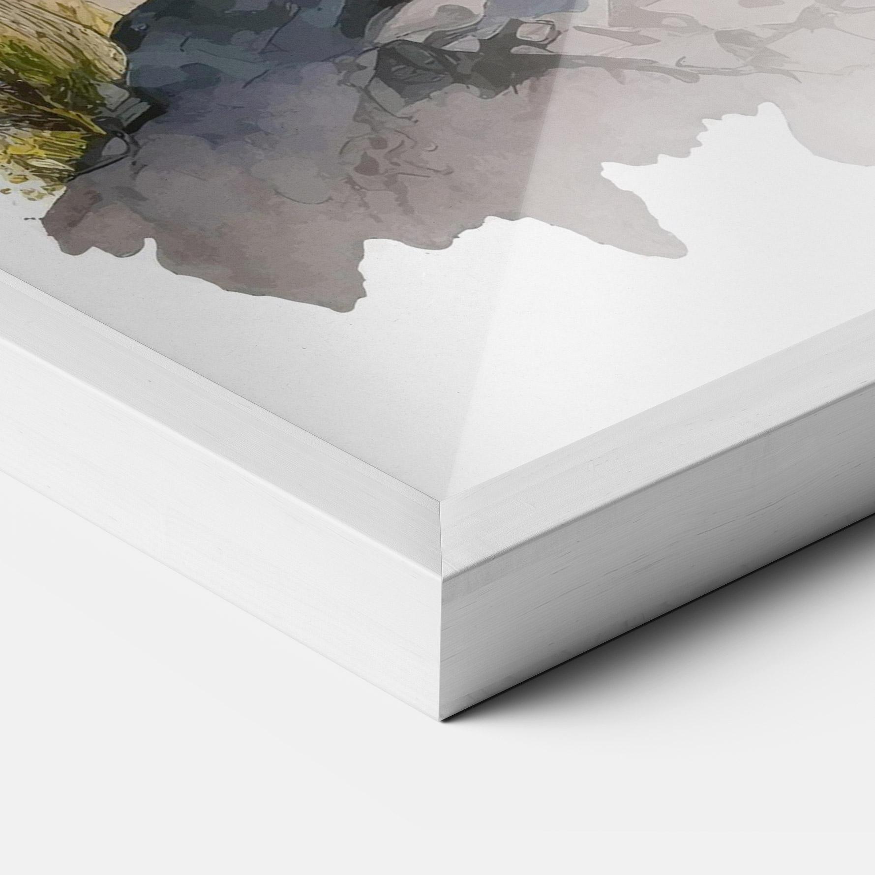 Plakat w Ramie Wolf On Rock mockup 3