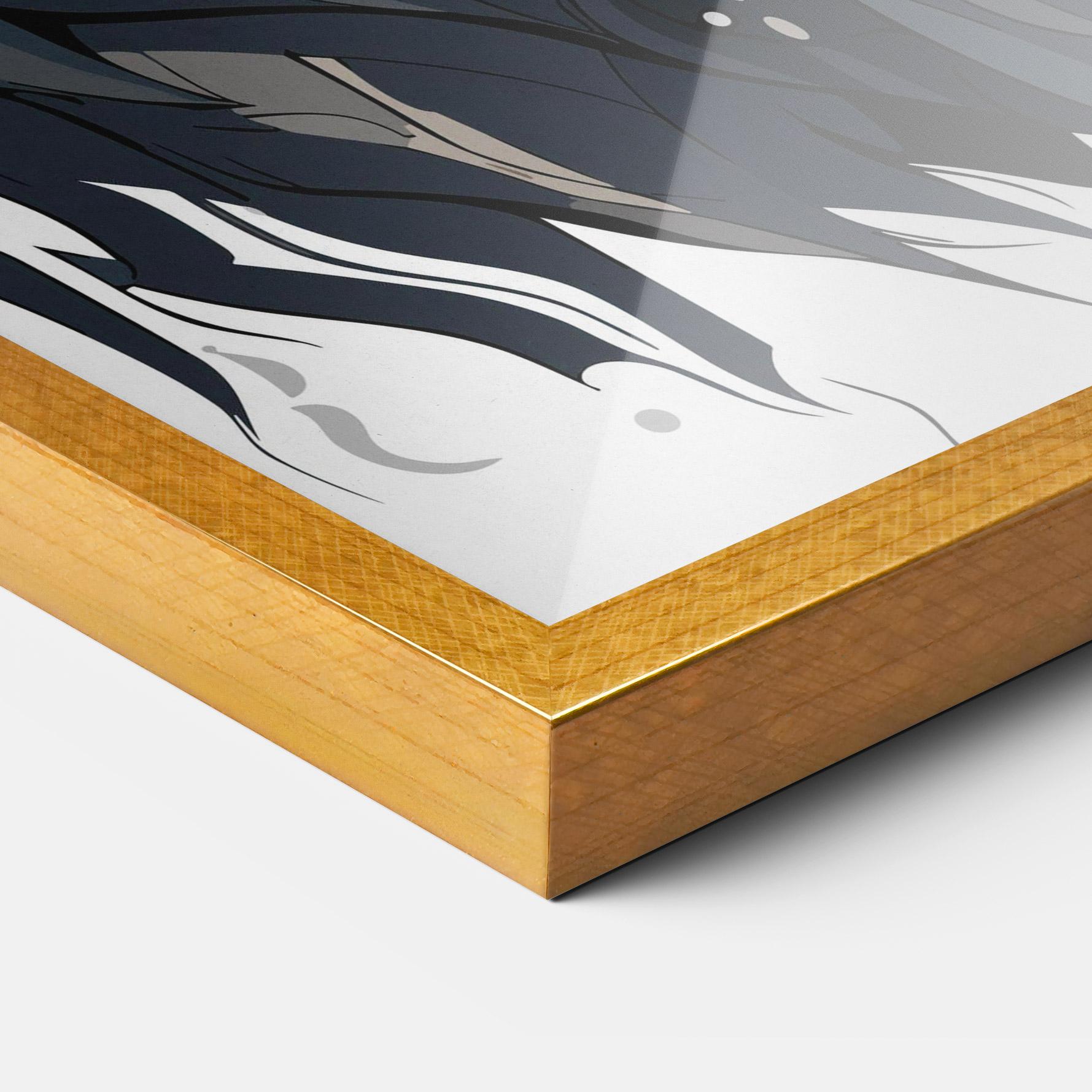 Plakat w Ramie Brown Wolf mockup 3