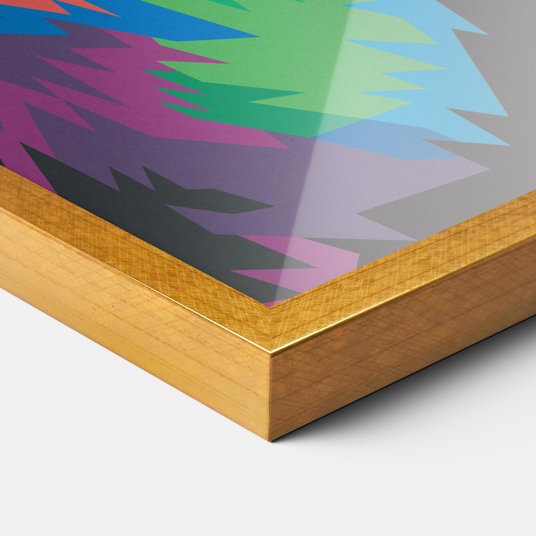 Plakat w Ramie Colorful Wolf mockup 3