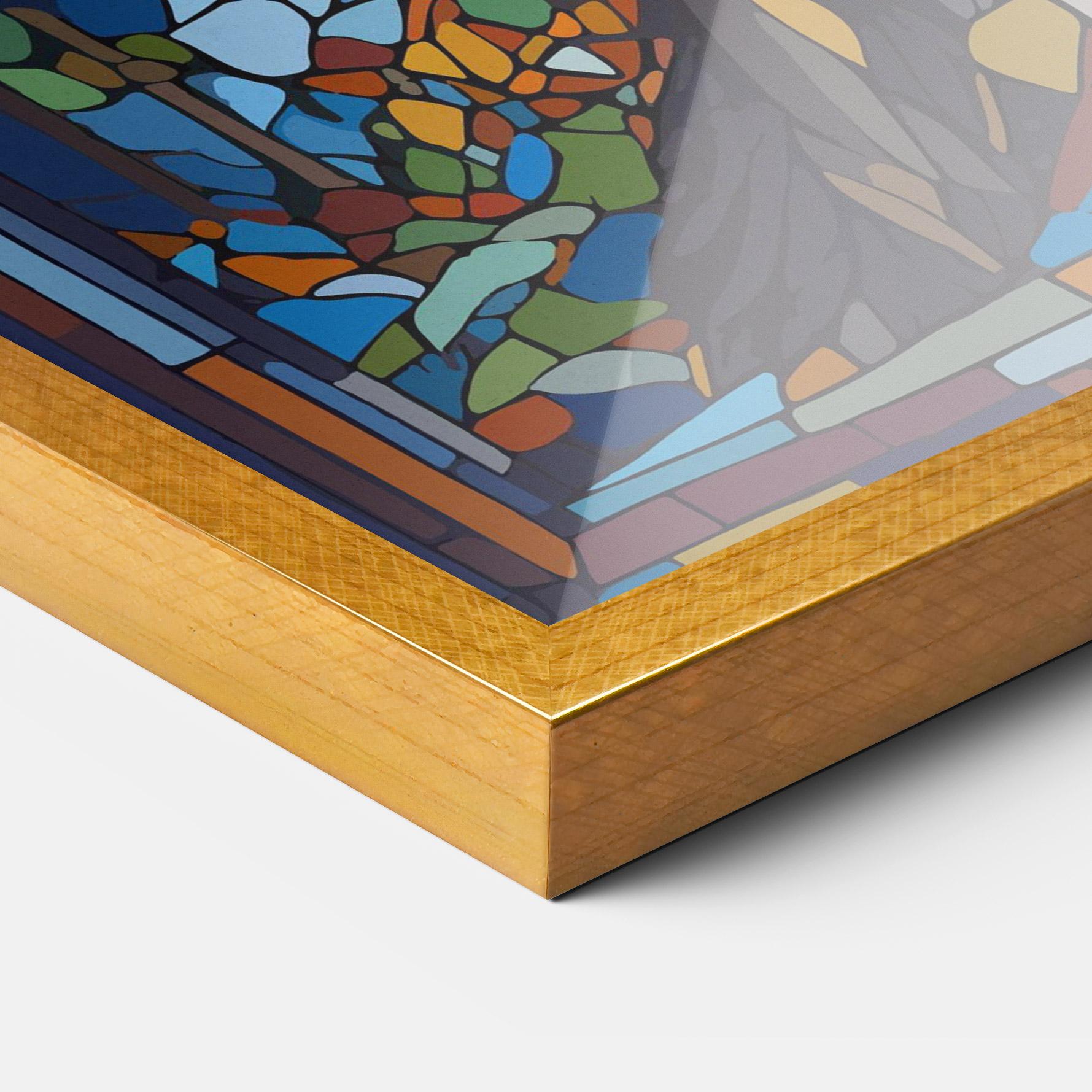 Plakat w Ramie Glass Wolf mockup 3