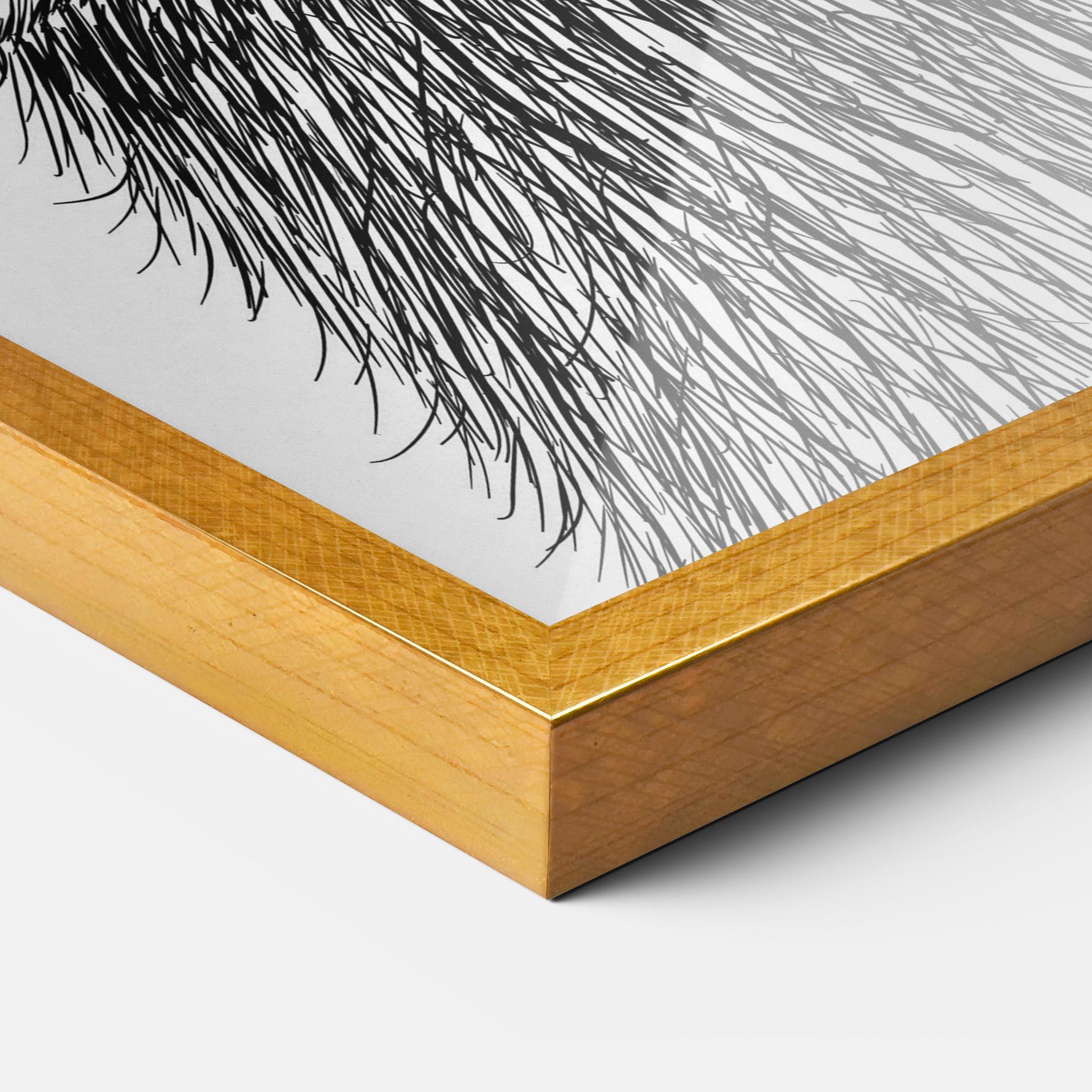 Plakat w Ramie Pretty Moon Wolf mockup 3