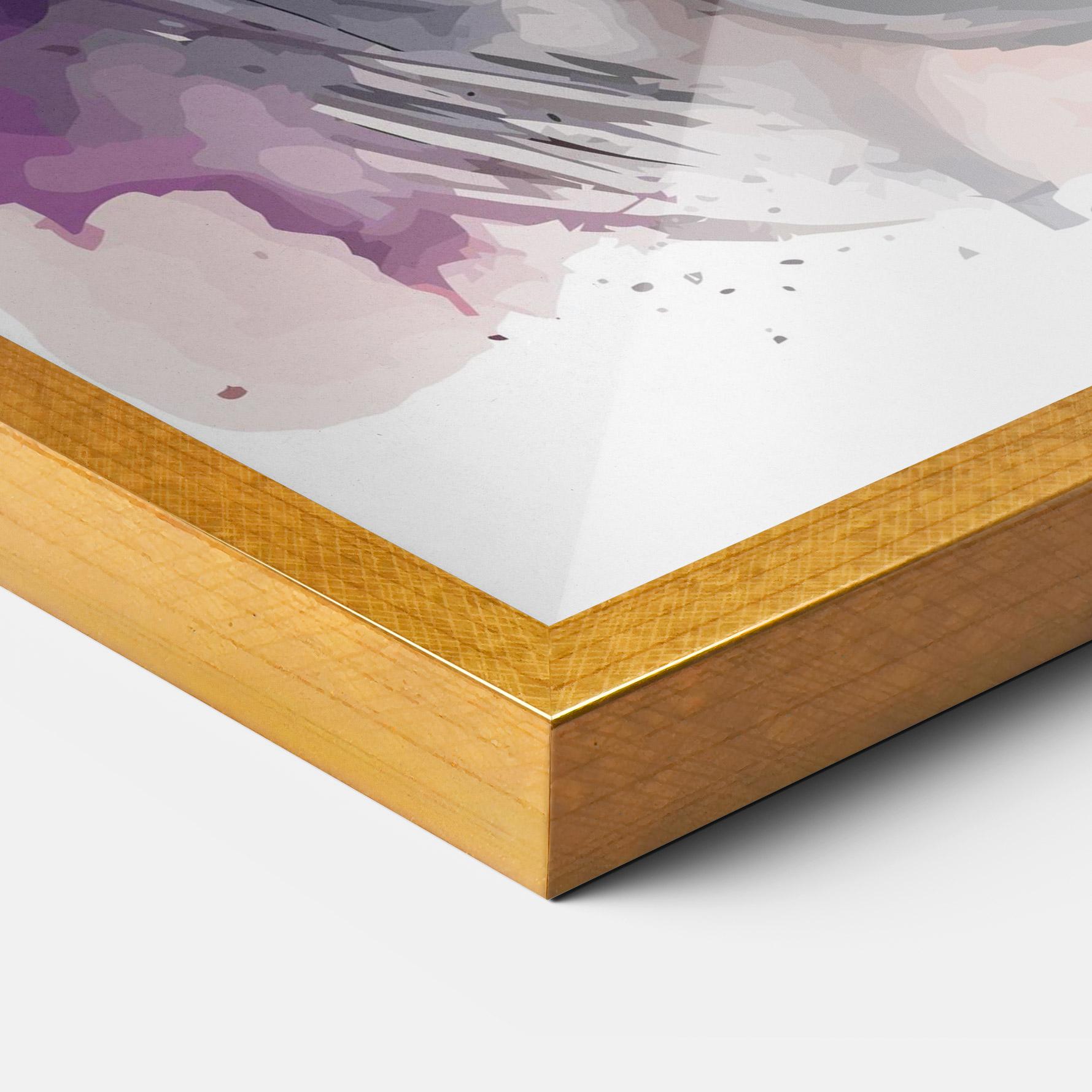 Plakat w Ramie Watercolor Angry Wolf mockup 3