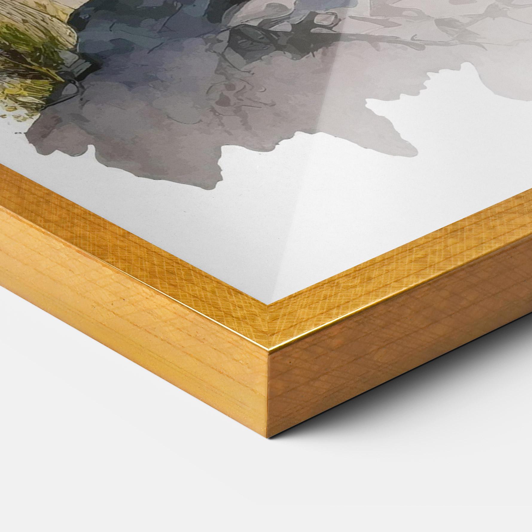 Plakat w Ramie Wolf On Rock mockup 3