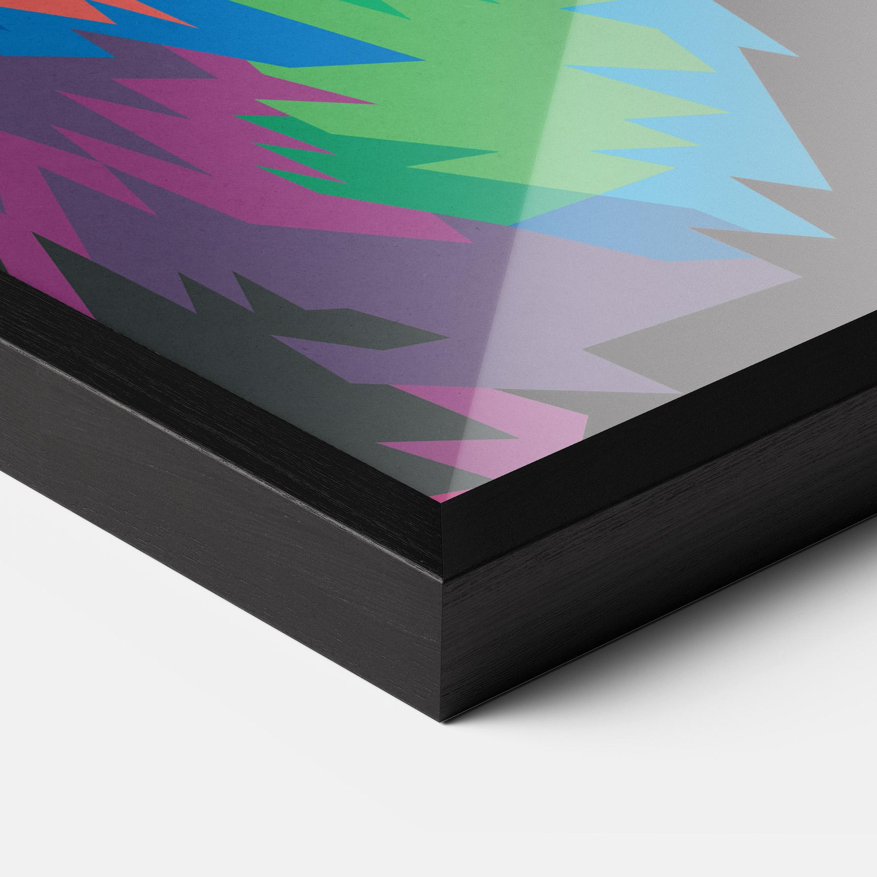 Plakat w Ramie Colorful Wolf mockup 3