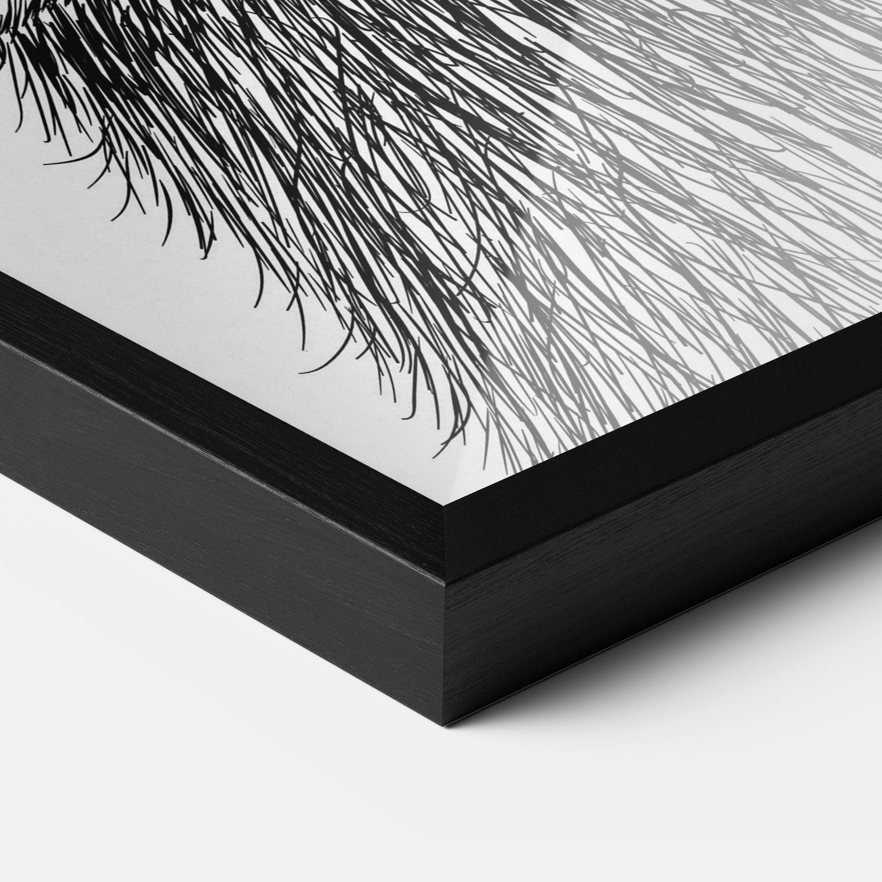 Plakat w Ramie Pretty Moon Wolf mockup 3