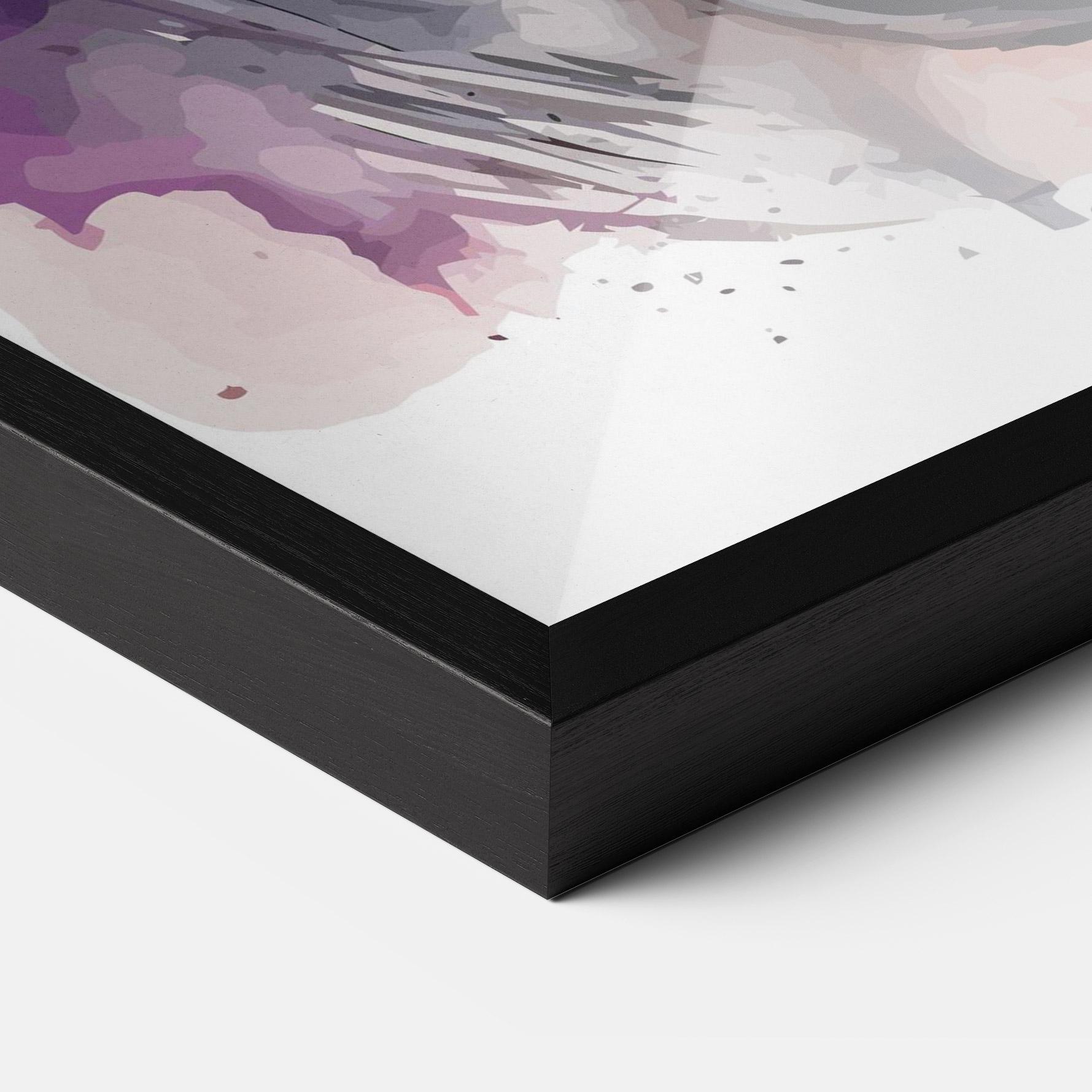 Plakat w Ramie Watercolor Angry Wolf mockup 3