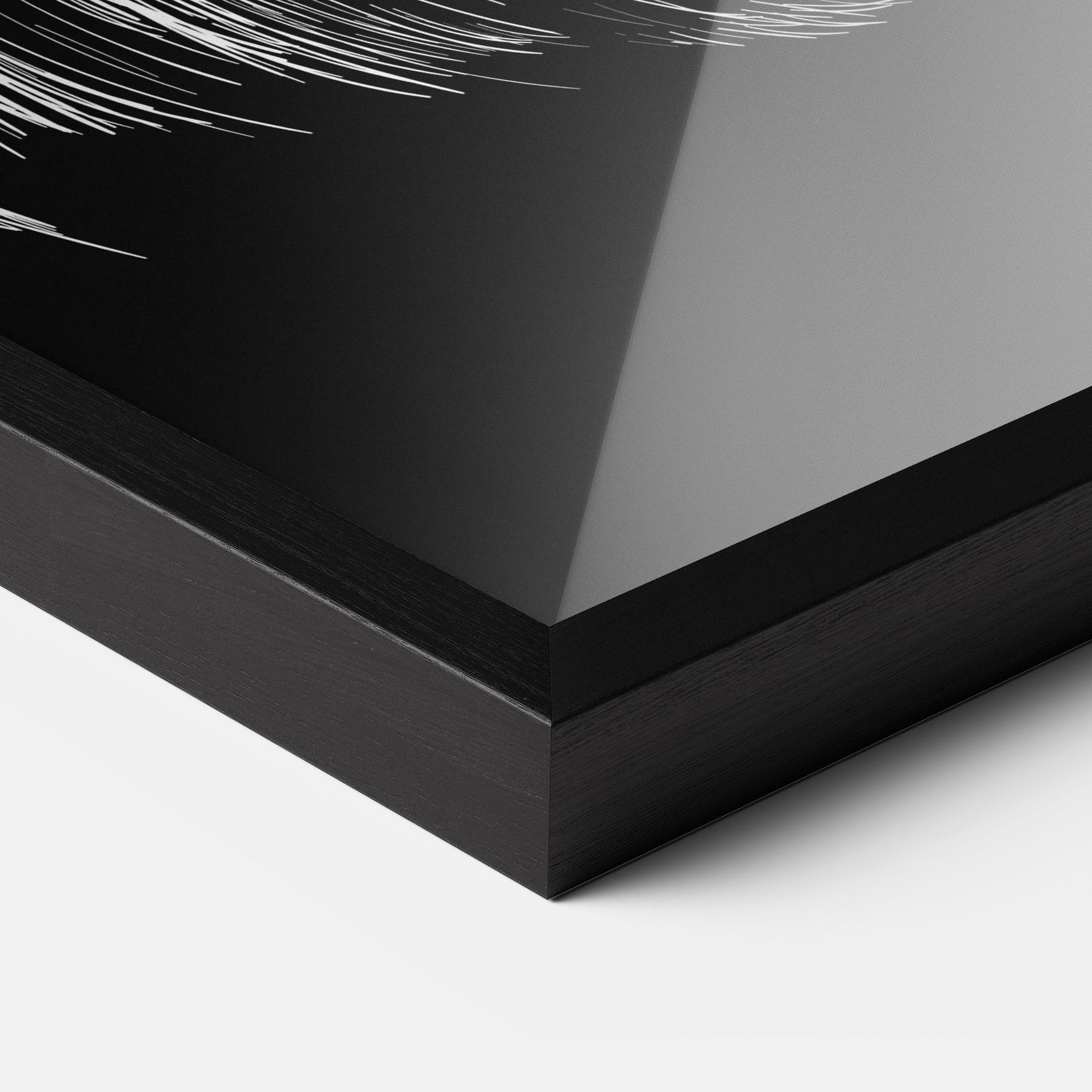 Plakat w Ramie White Line Wolf mockup 3