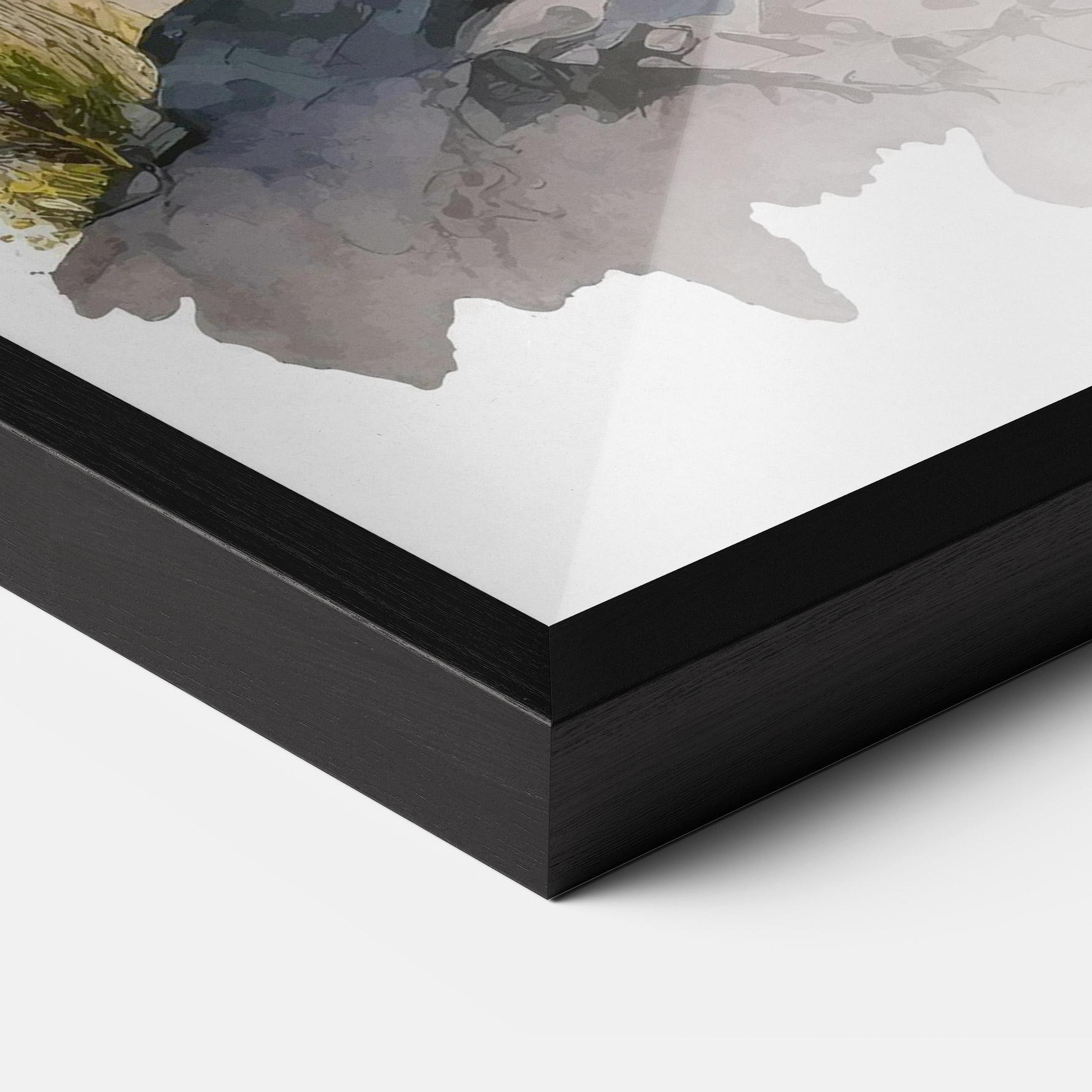 Plakat w Ramie Wolf On Rock mockup 3