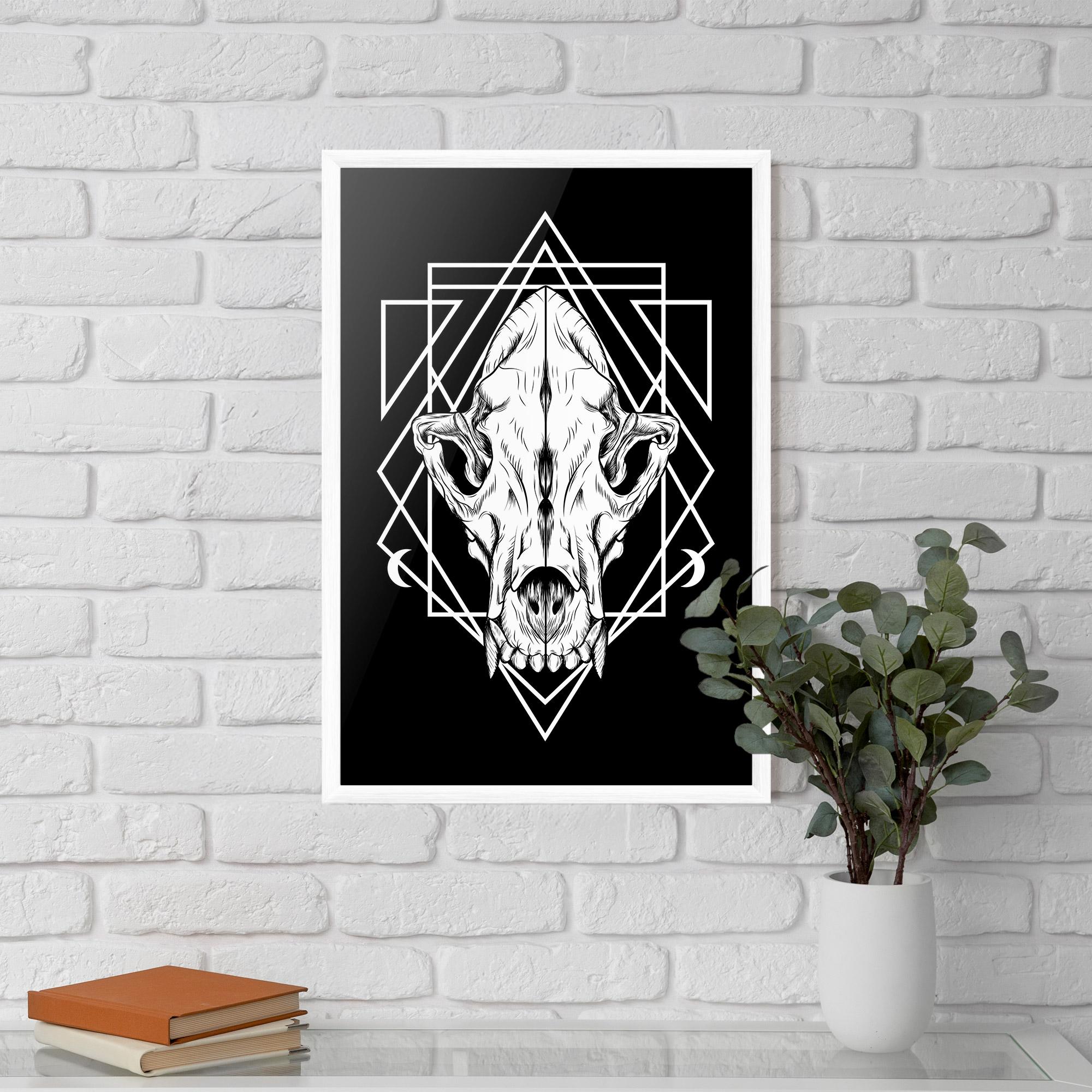 Plakat w Ramie Dark Wolf Skull mockup 5