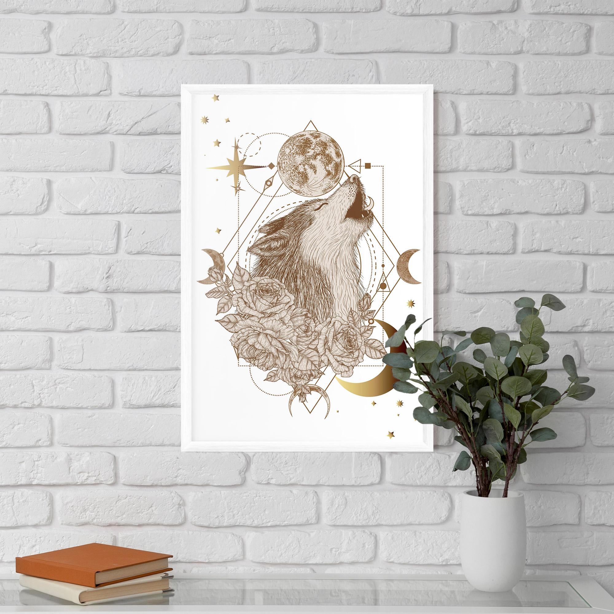 Plakat w Ramie Magical Wolf mockup 5