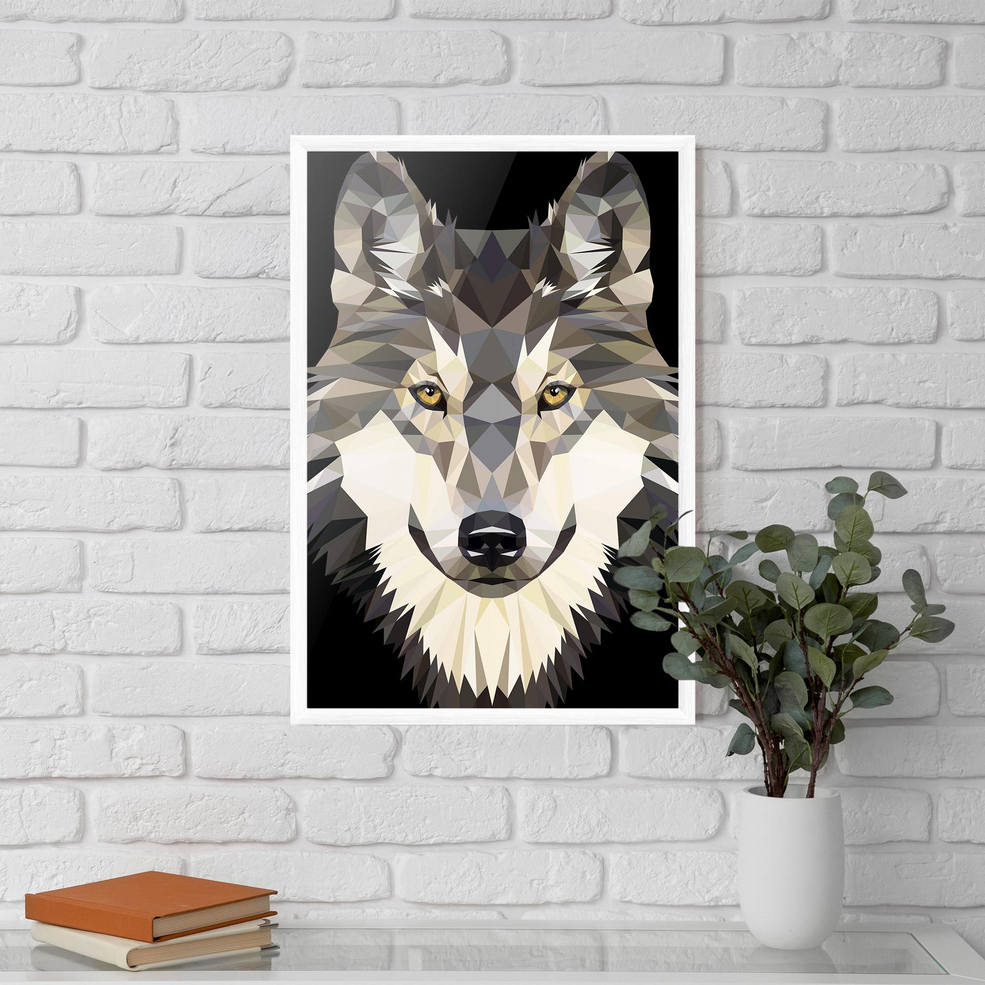Plakat w Ramie Pretty Wolf Head mockup 5