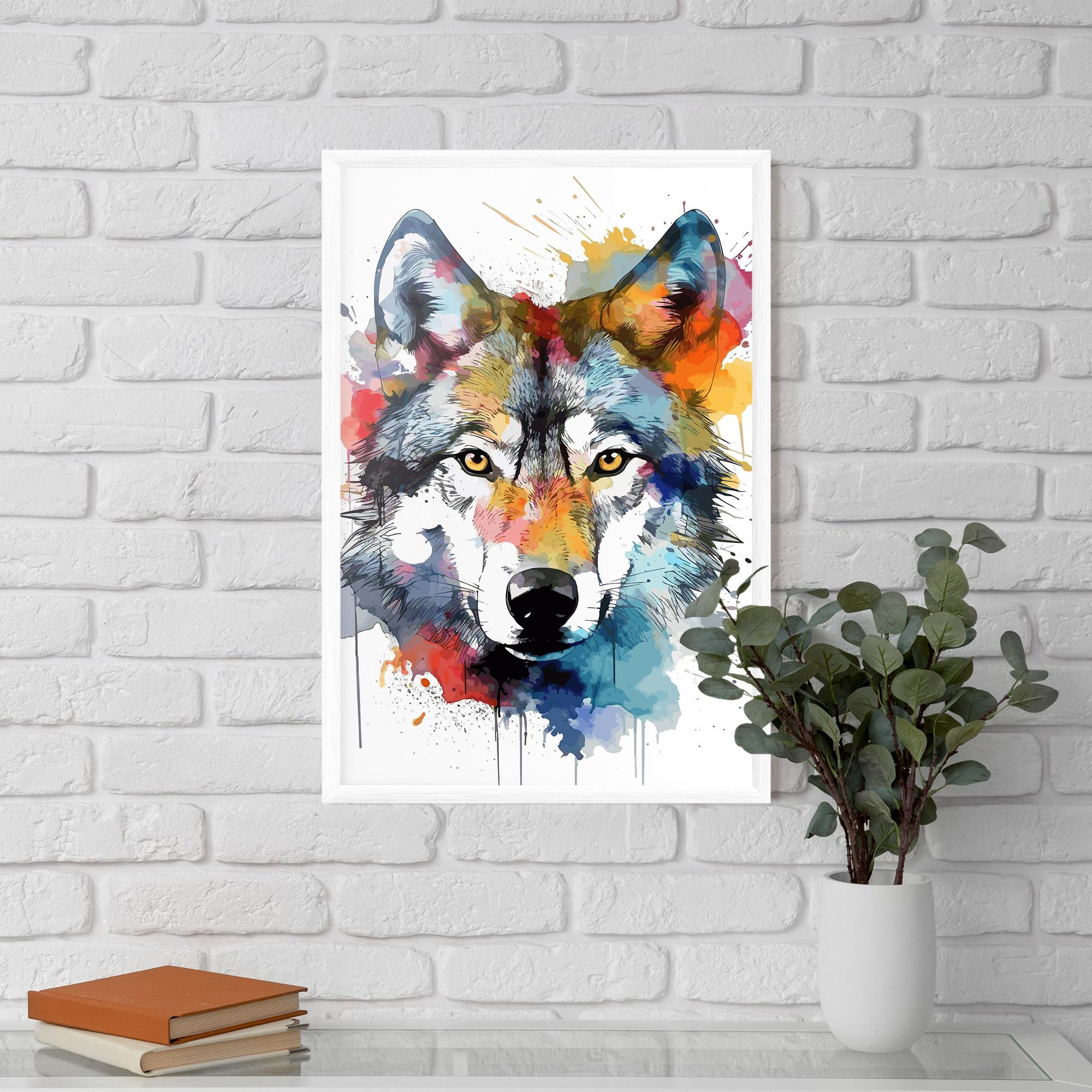 Plakat w Ramie Wolf Art mockup 5