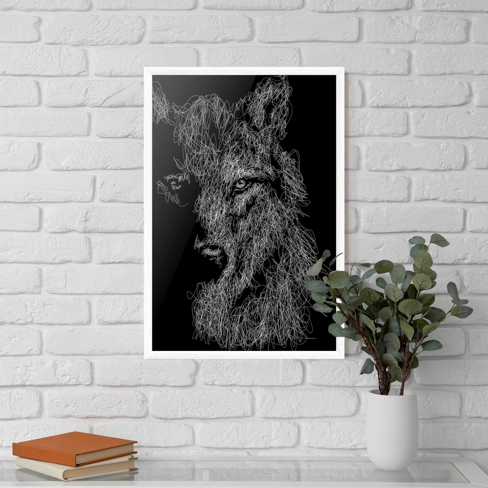 Plakat w Ramie Wolf Line mockup 5