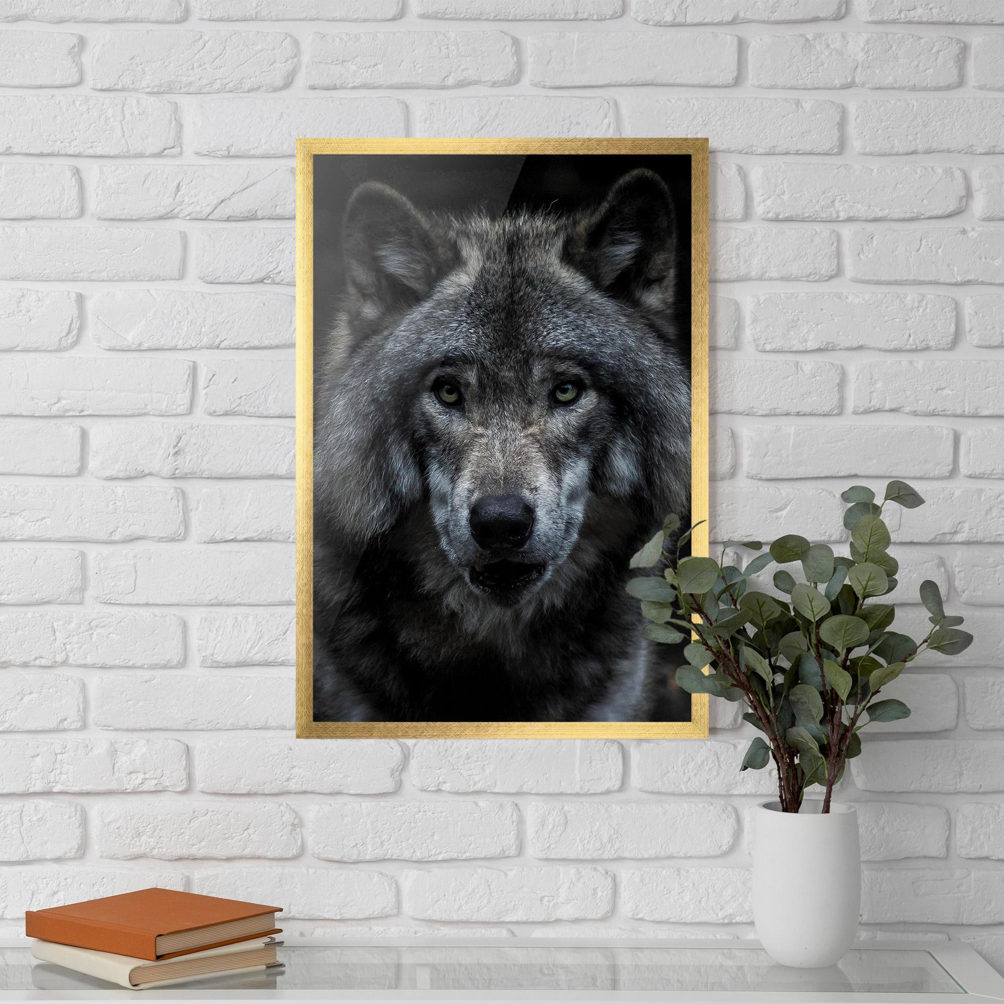 Plakat w Ramie Angry Wolf mockup 5