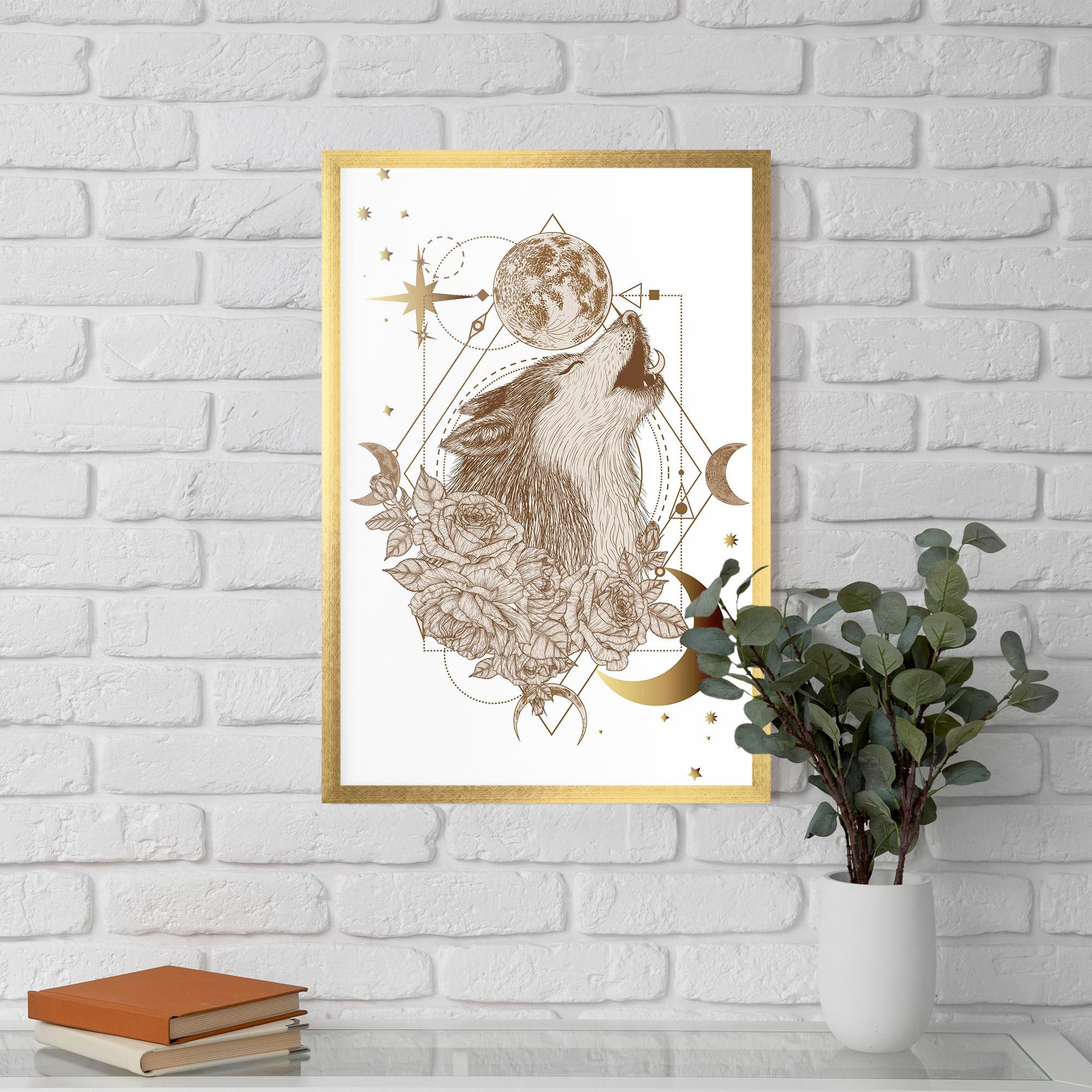 Plakat w Ramie Magical Wolf mockup 5