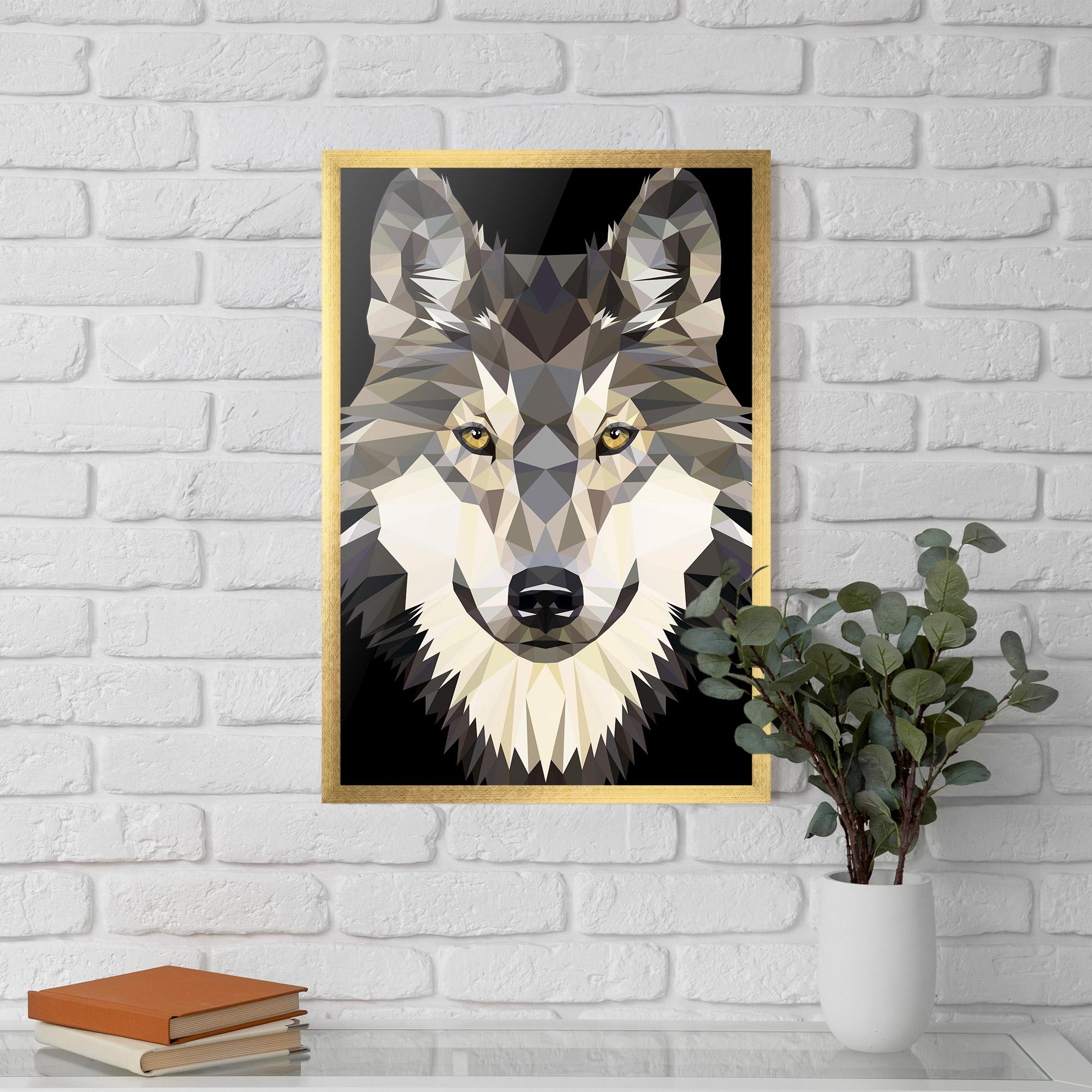 Plakat w Ramie Pretty Wolf Head mockup 5