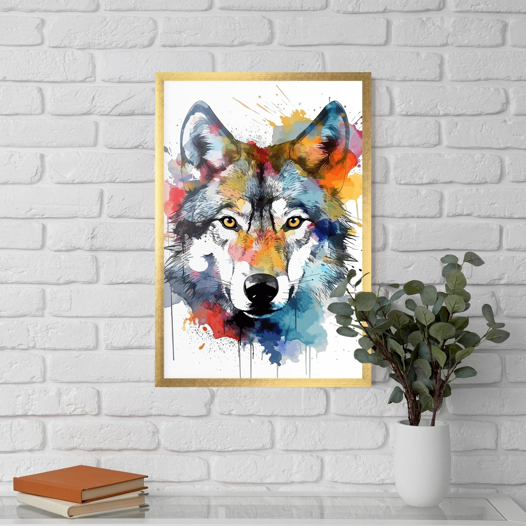 Plakat w Ramie Wolf Art mockup 5