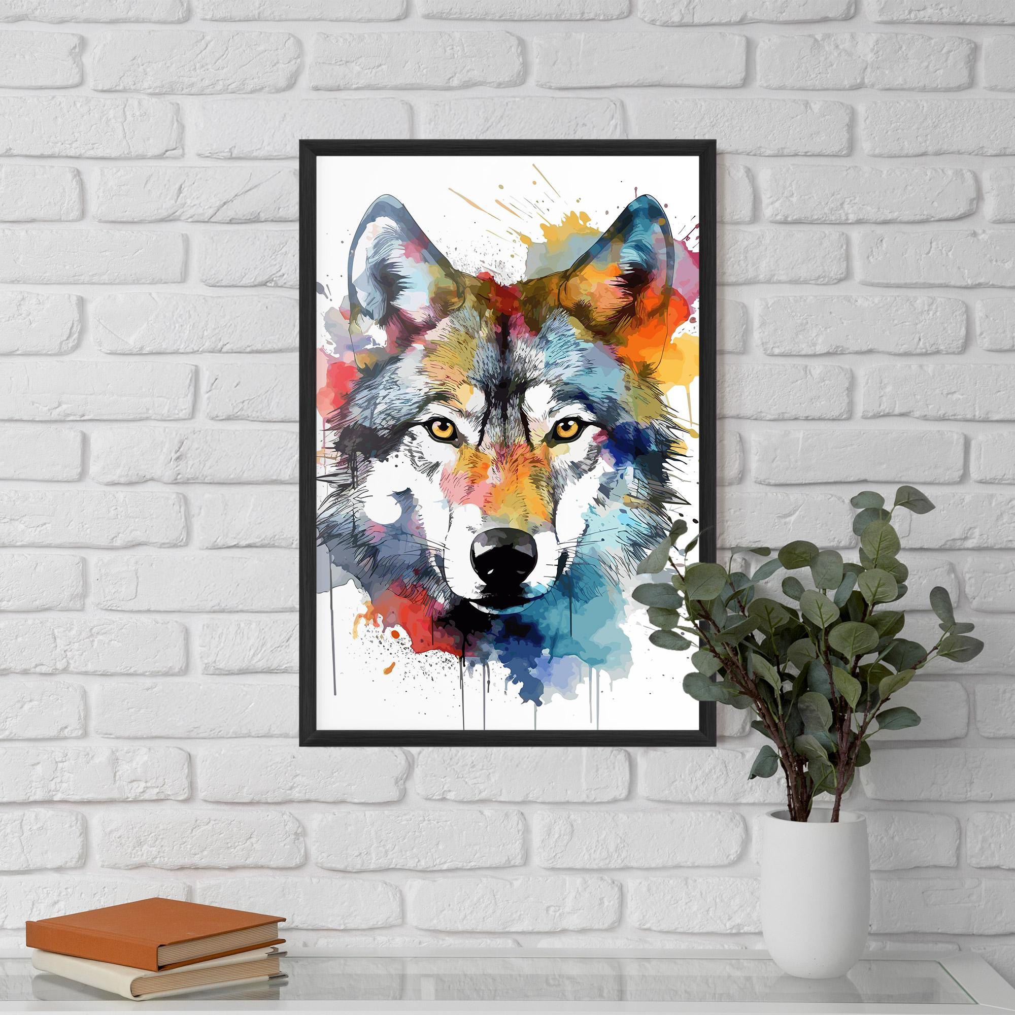 Plakat w Ramie Wolf Art mockup 5