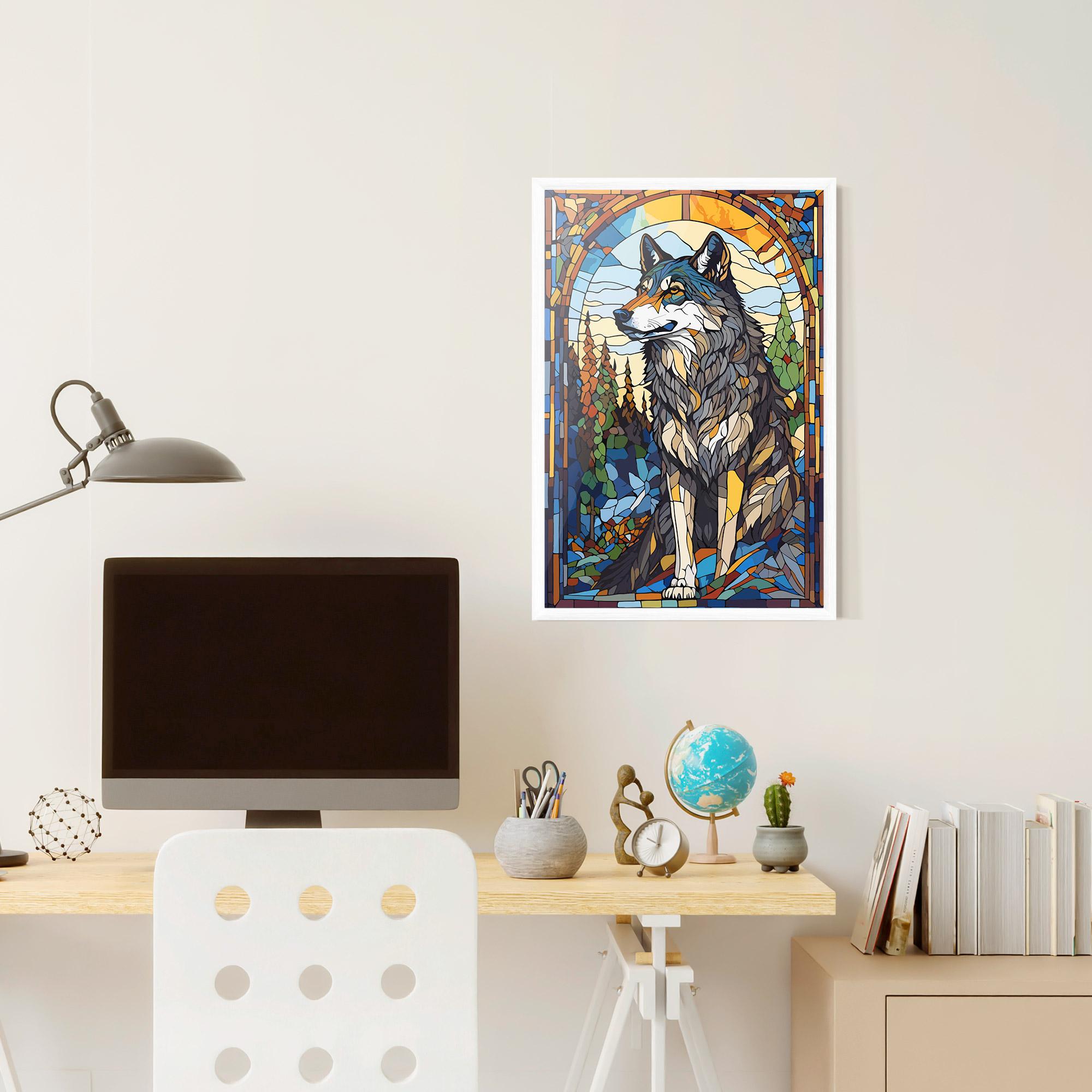 Plakat w Ramie Glass Wolf mockup 6