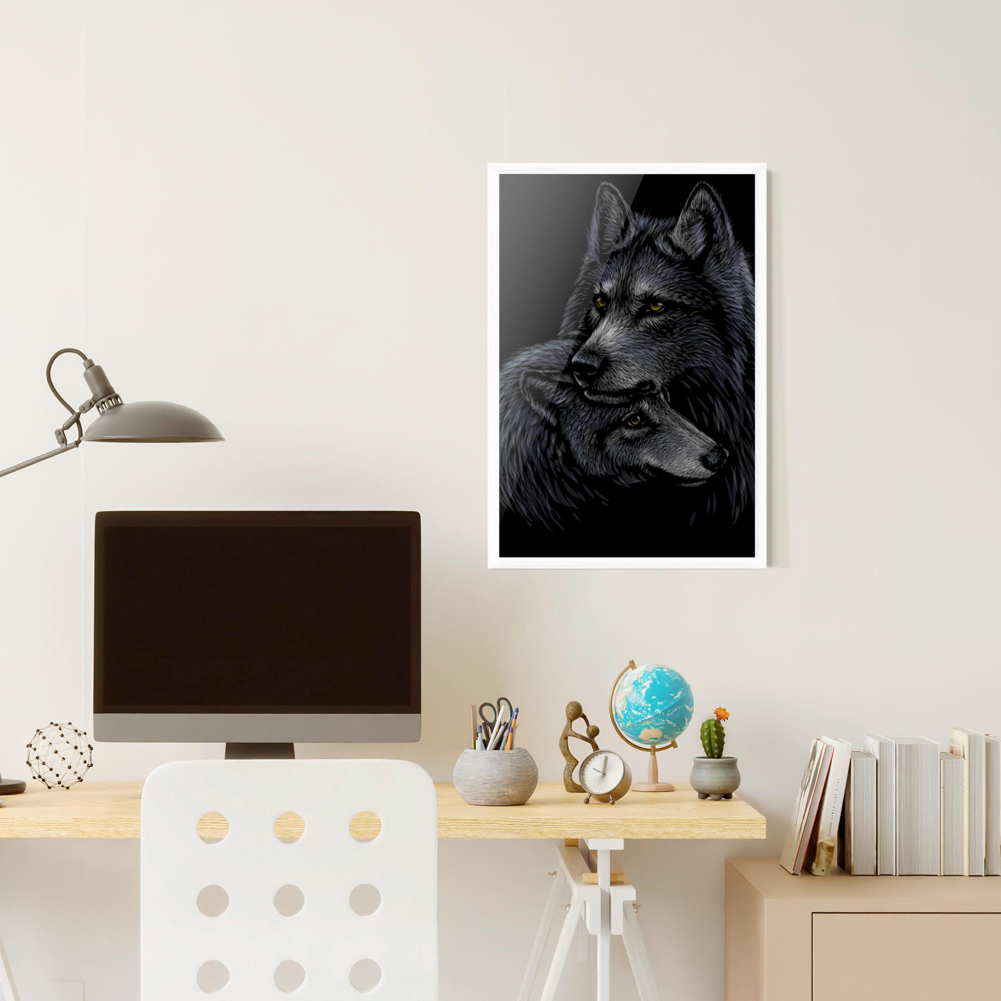 Plakat w Ramie Mom Wolf mockup 6