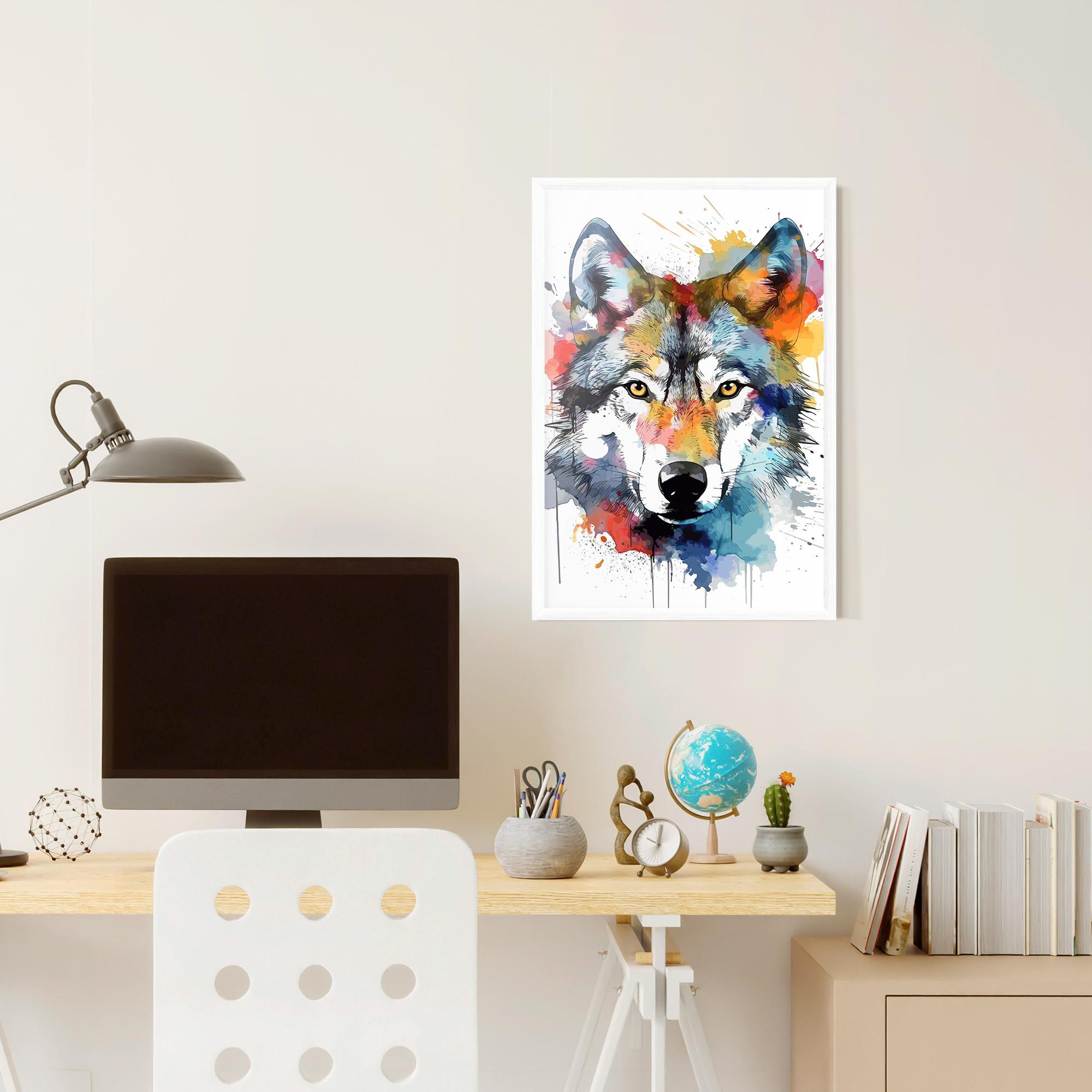 Plakat w Ramie Wolf Art mockup 6