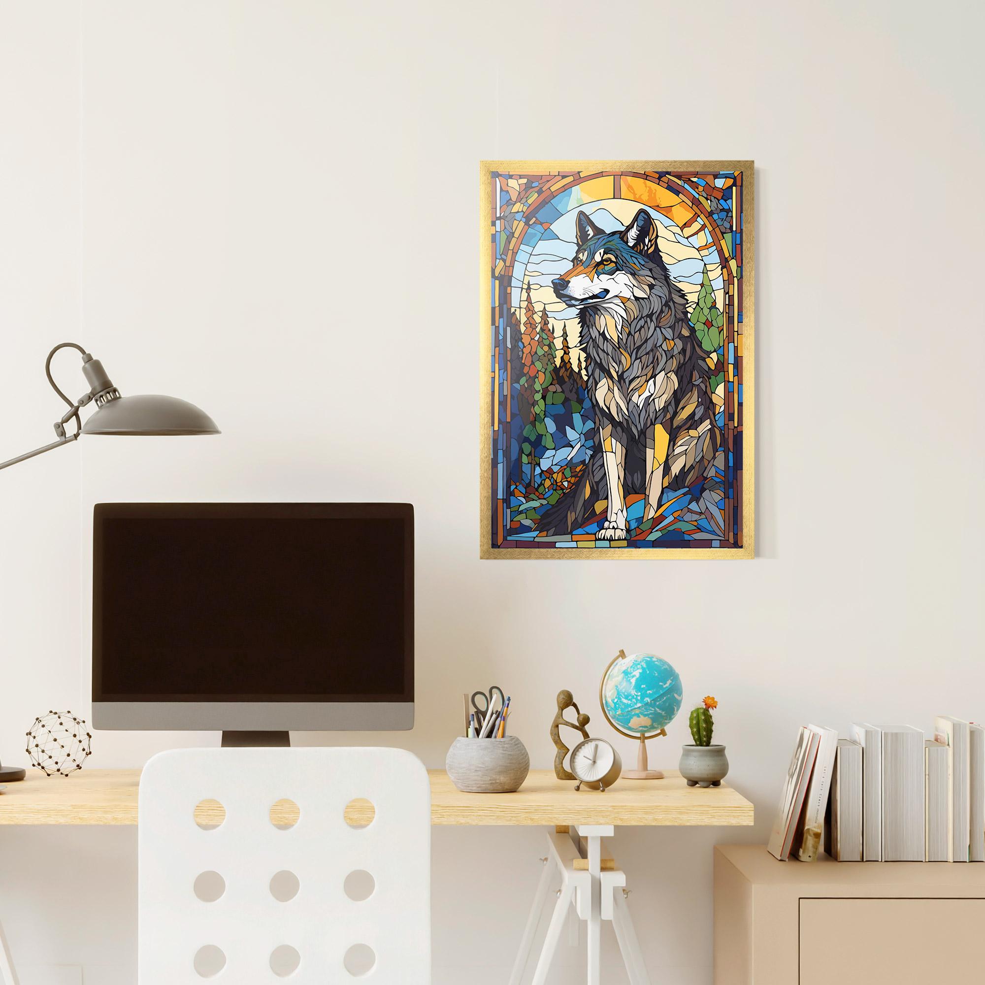 Plakat w Ramie Glass Wolf mockup 6