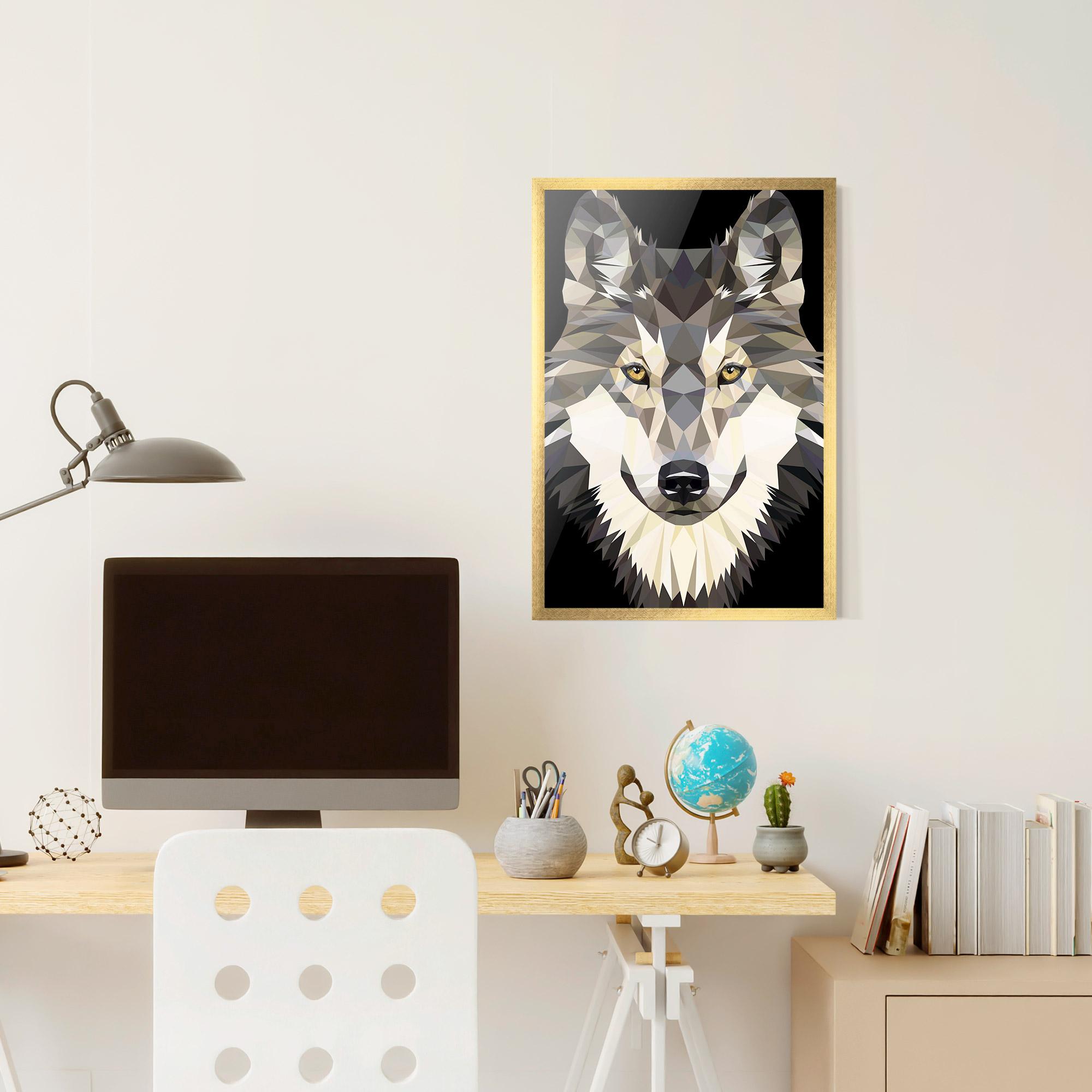 Plakat w Ramie Pretty Wolf Head mockup 6