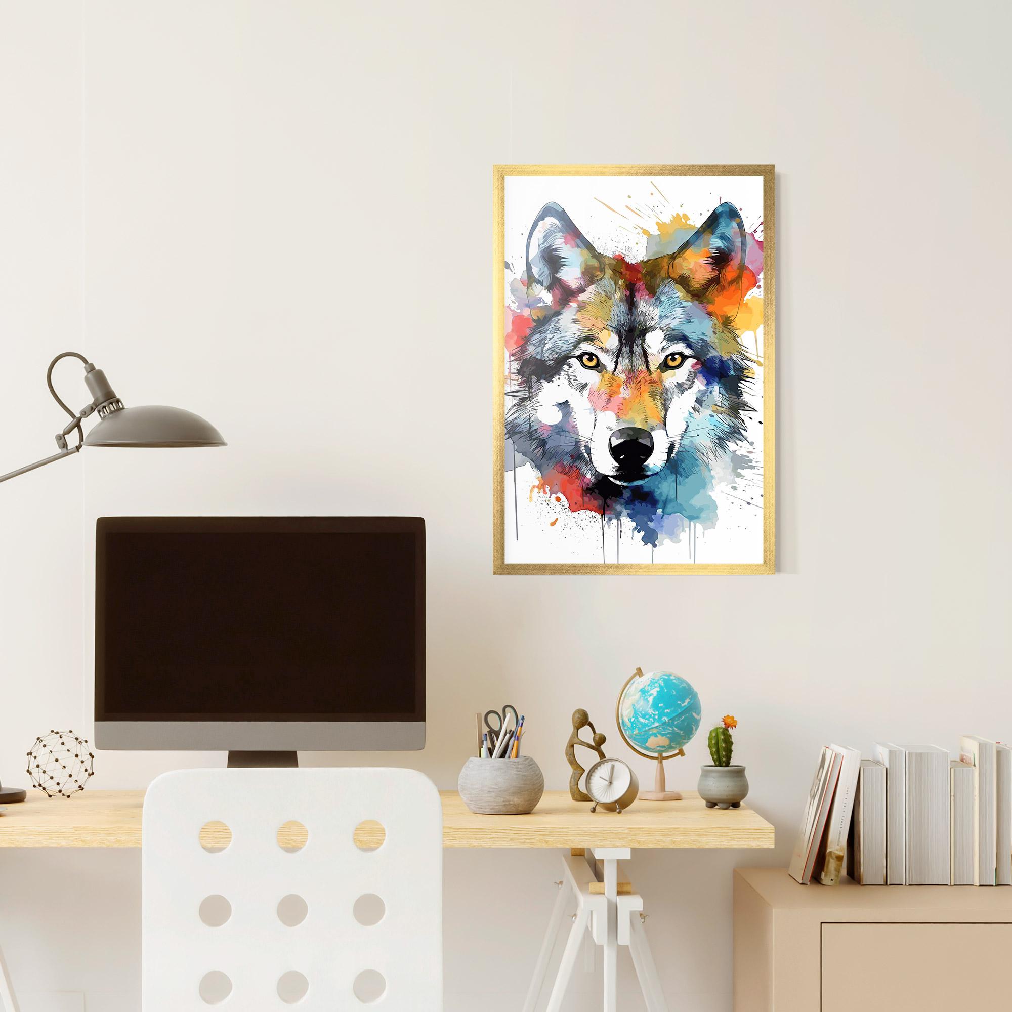Plakat w Ramie Wolf Art mockup 6