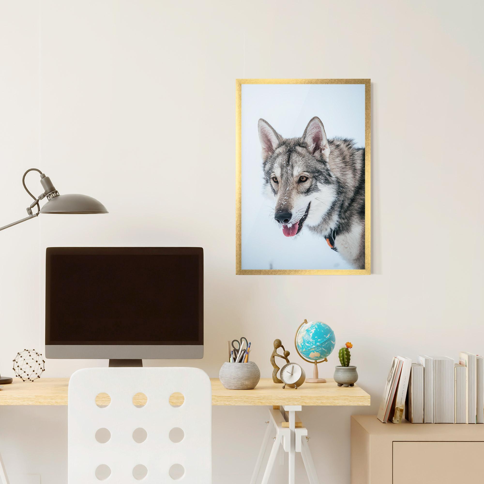 Plakat w Ramie Wolf Head mockup 6