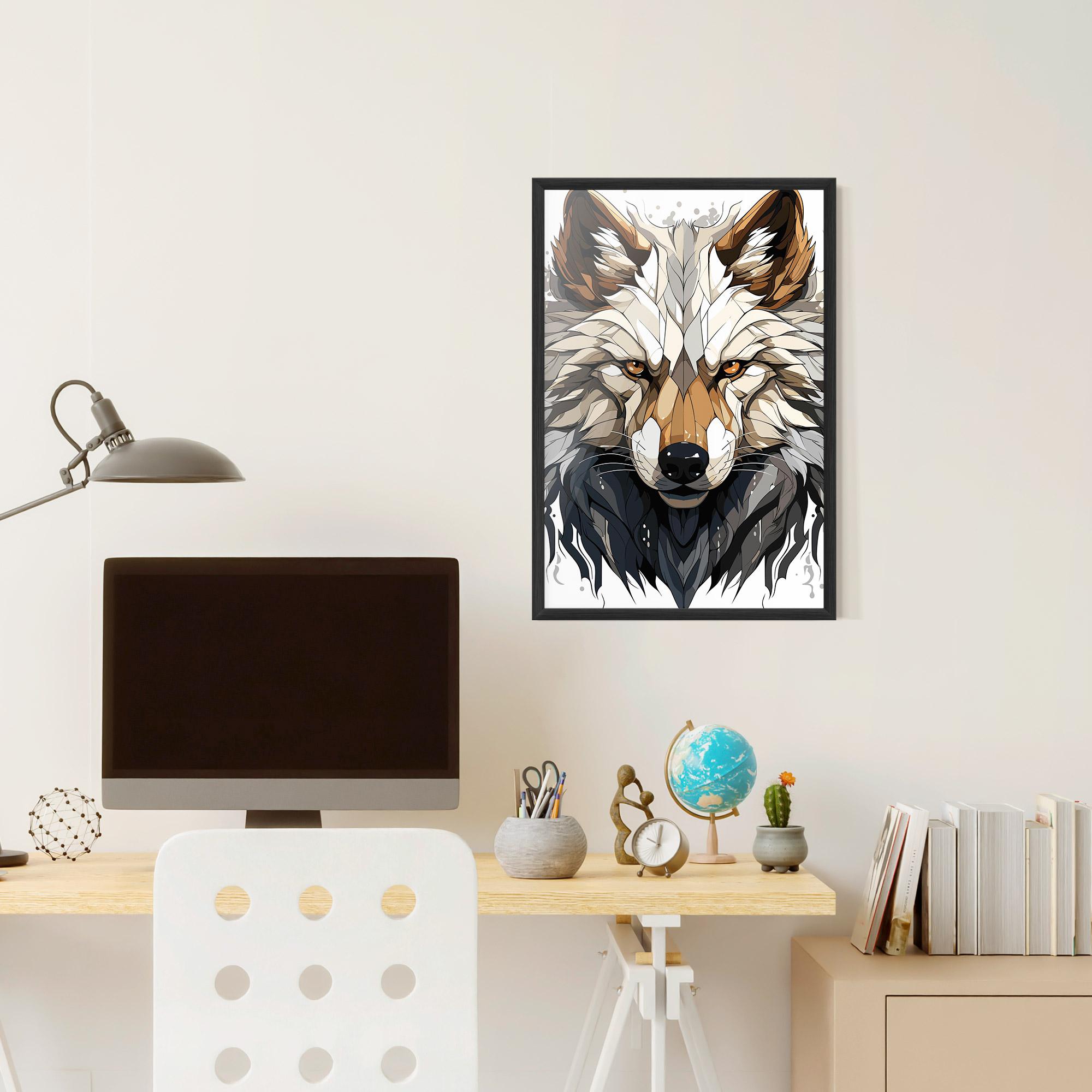 Plakat w Ramie Brown Wolf mockup 6