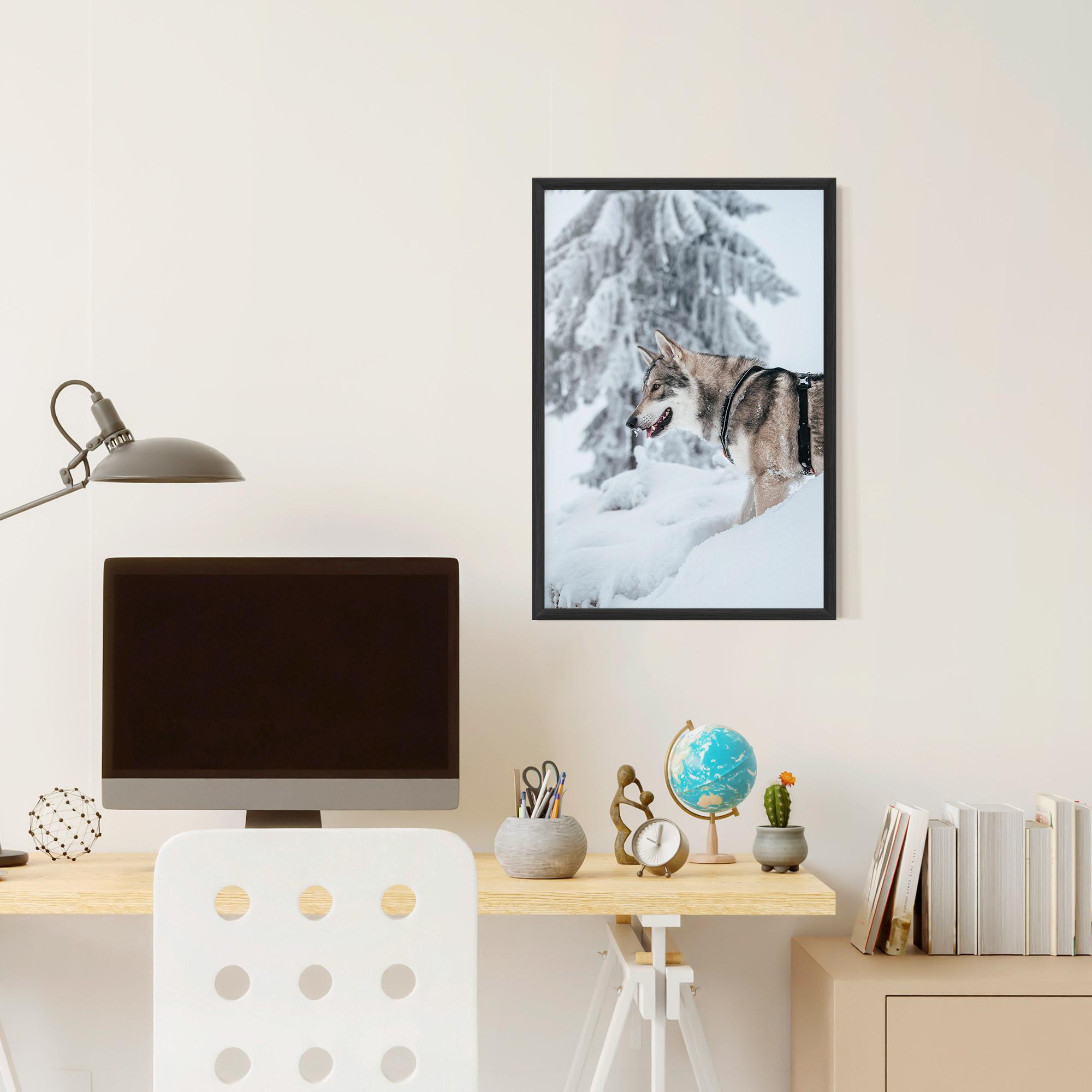 Plakat w Ramie Snow Wolf mockup 6