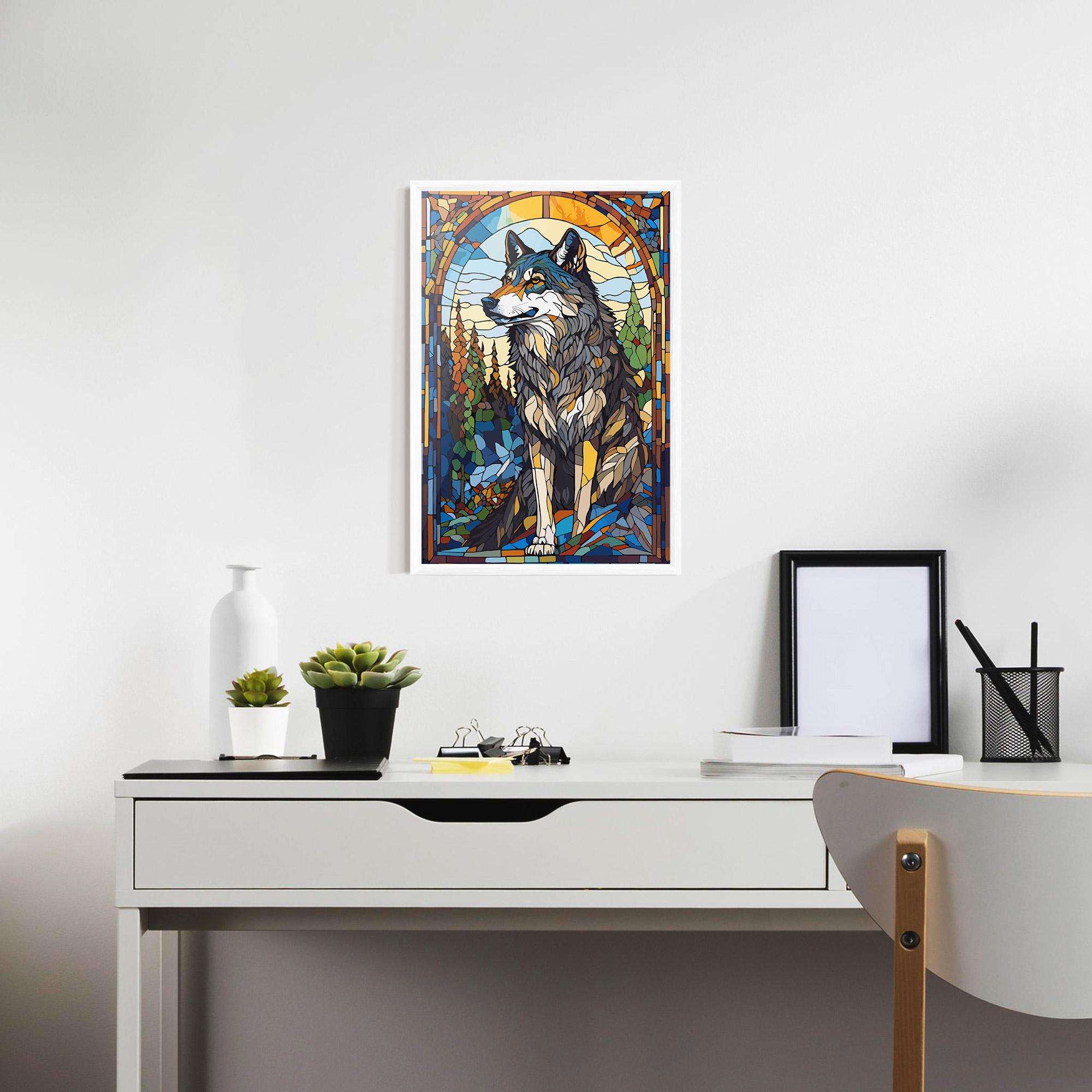 Plakat w Ramie Glass Wolf mockup 7